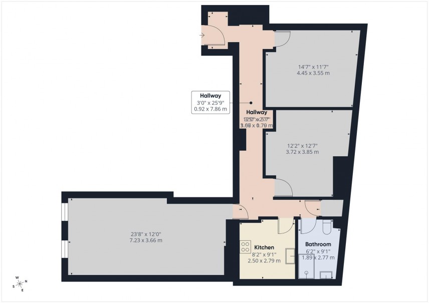 Floorplan for The Lanes, 1A Prince Street, Hull