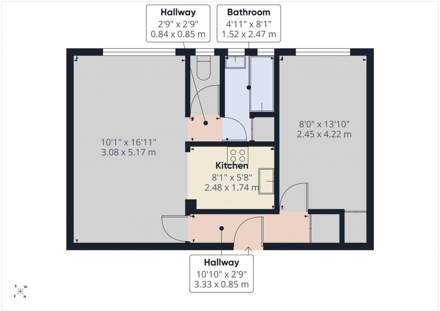 Floorplan for Westcott House, 433 Holderness Road, Hull