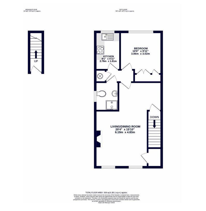 Floorplan for Auriol Drive, Uxbridge, Greater London