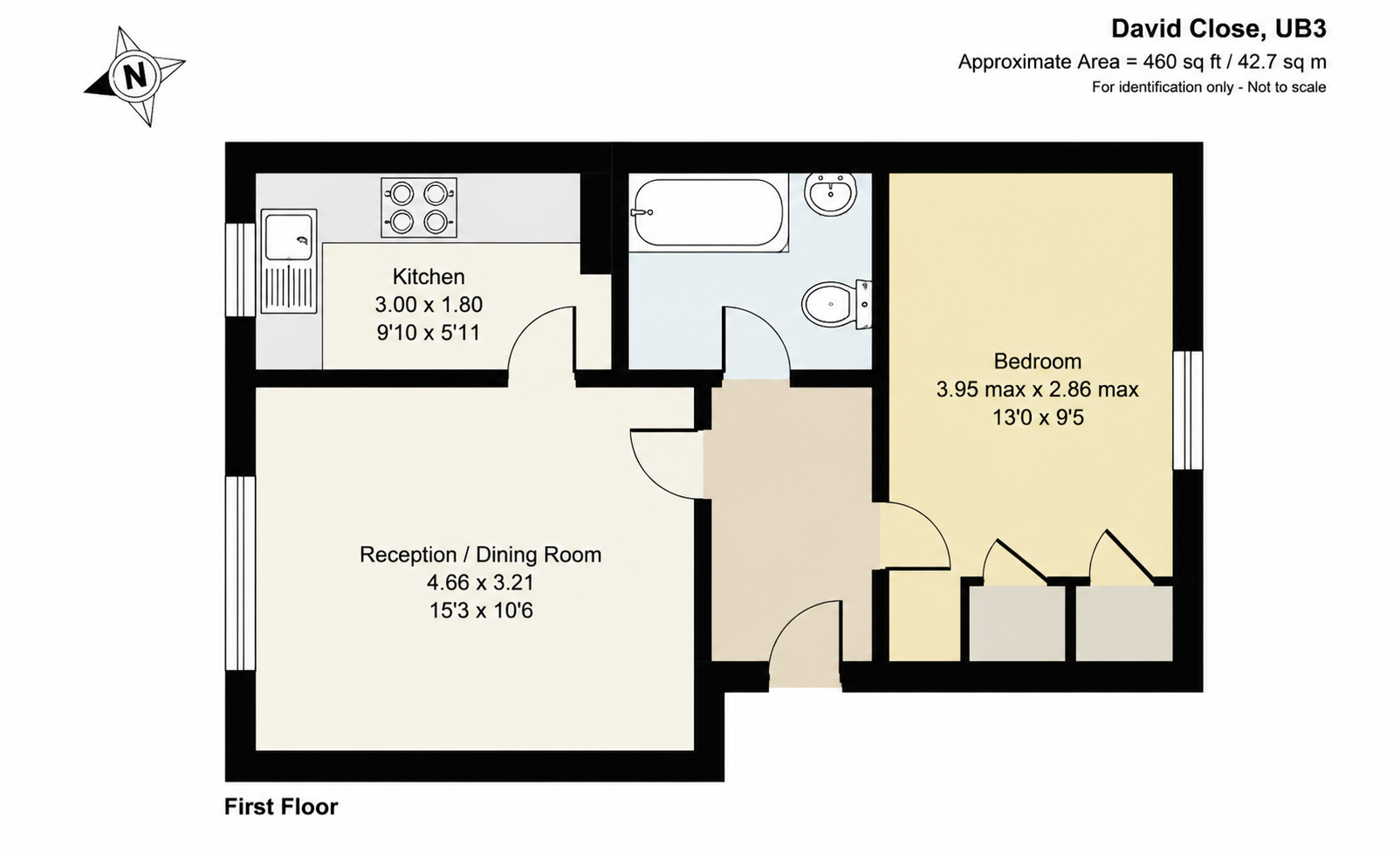 Floorplan for Harlington, Greater London