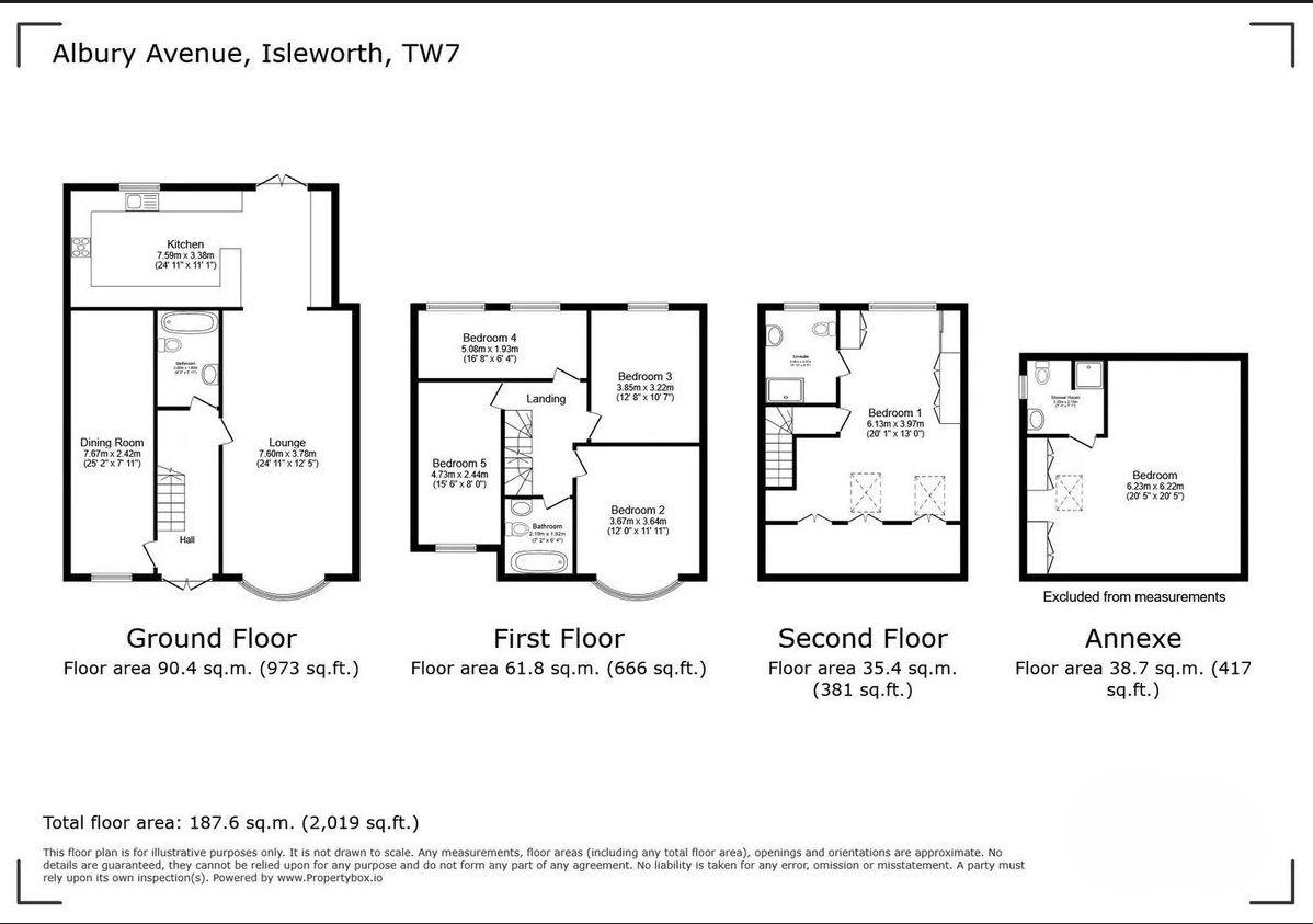 Floorplan for Isleworth, Greater London