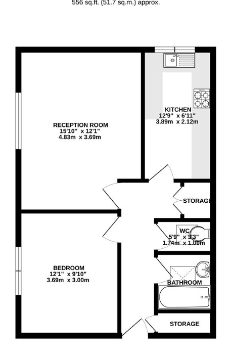 Floorplan for Isleworth, Greater London