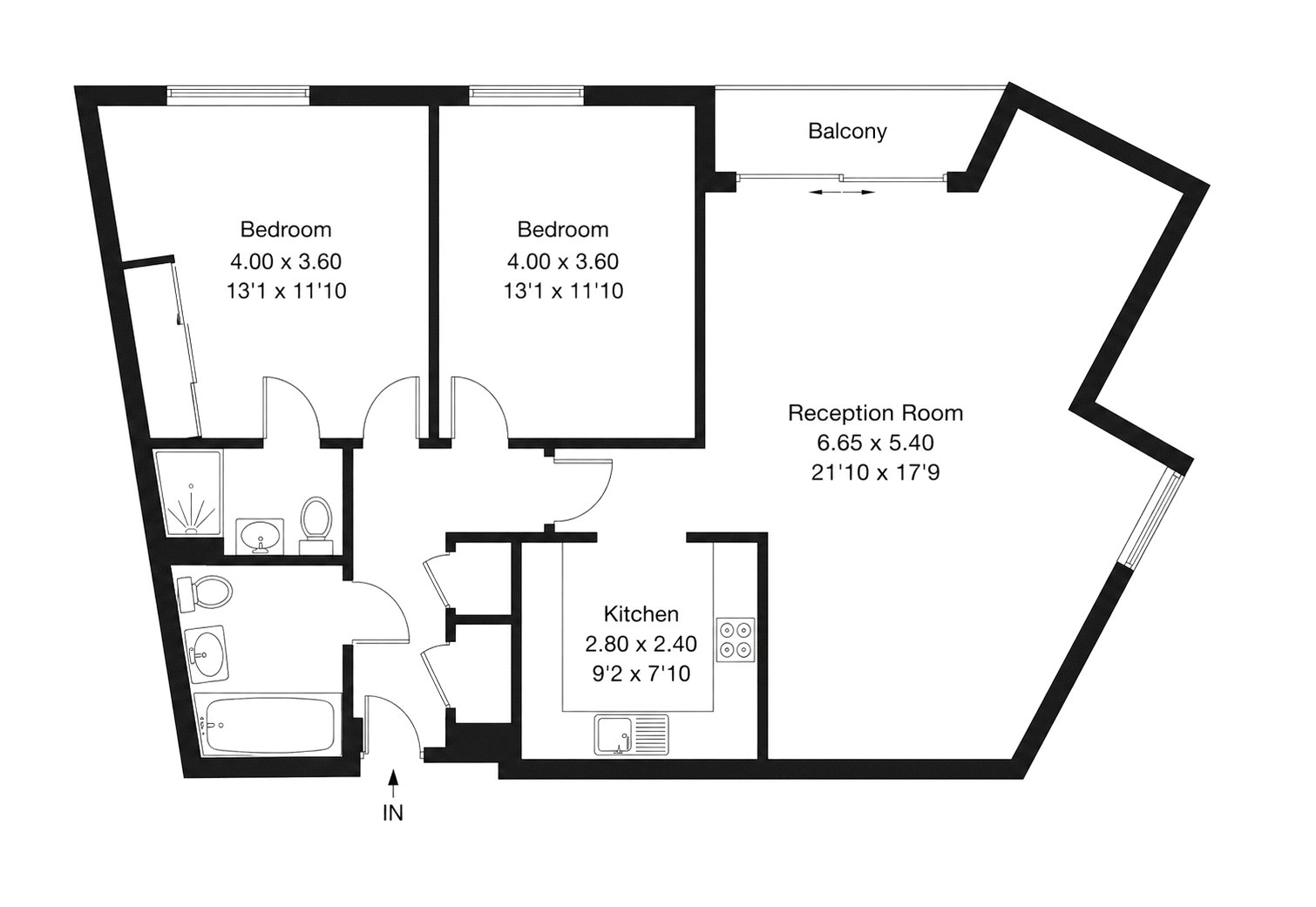 Floorplan for Prince Regents Road, Hounslow, Greater London