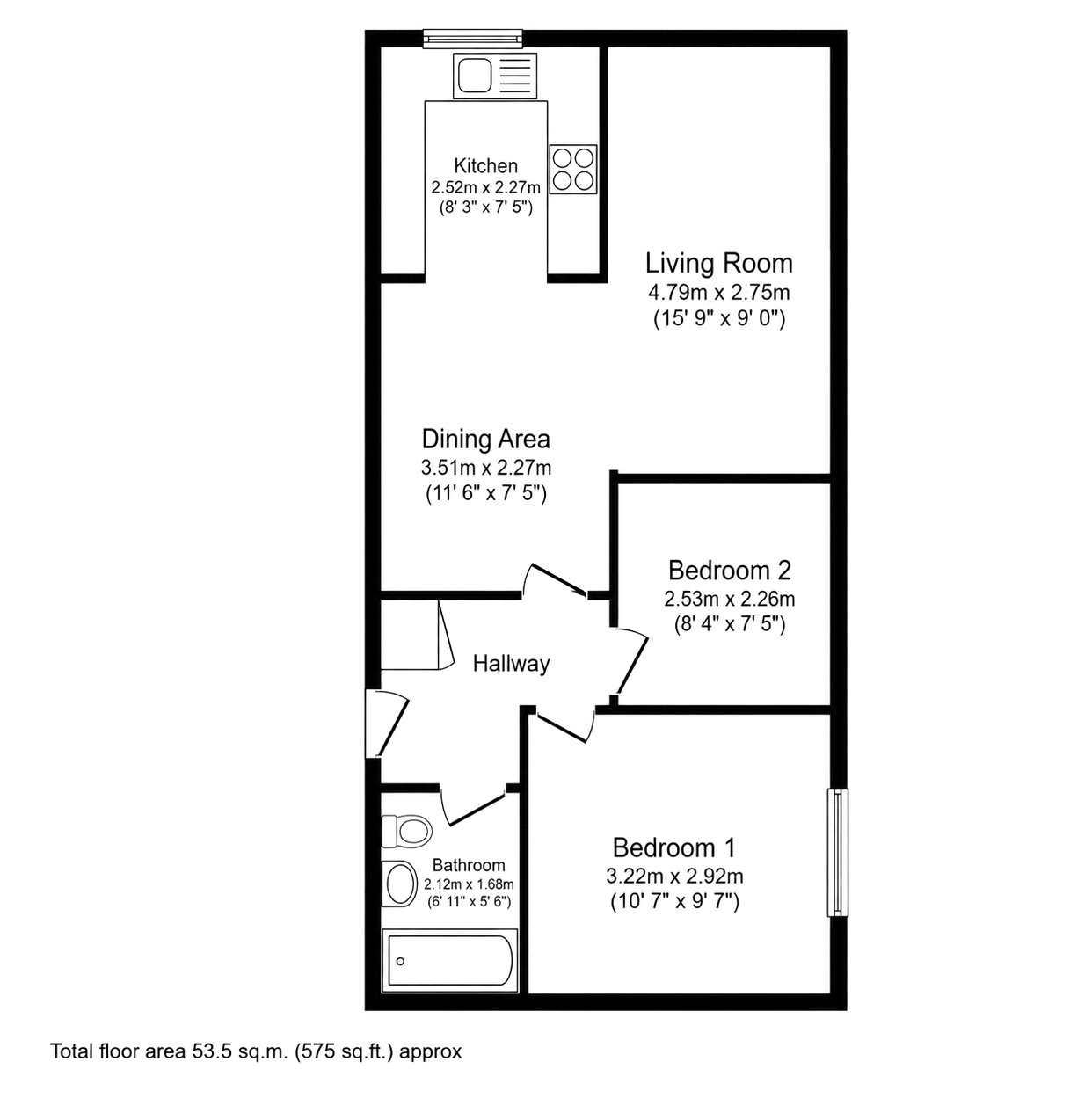 Floorplan for Feltham, Greater London