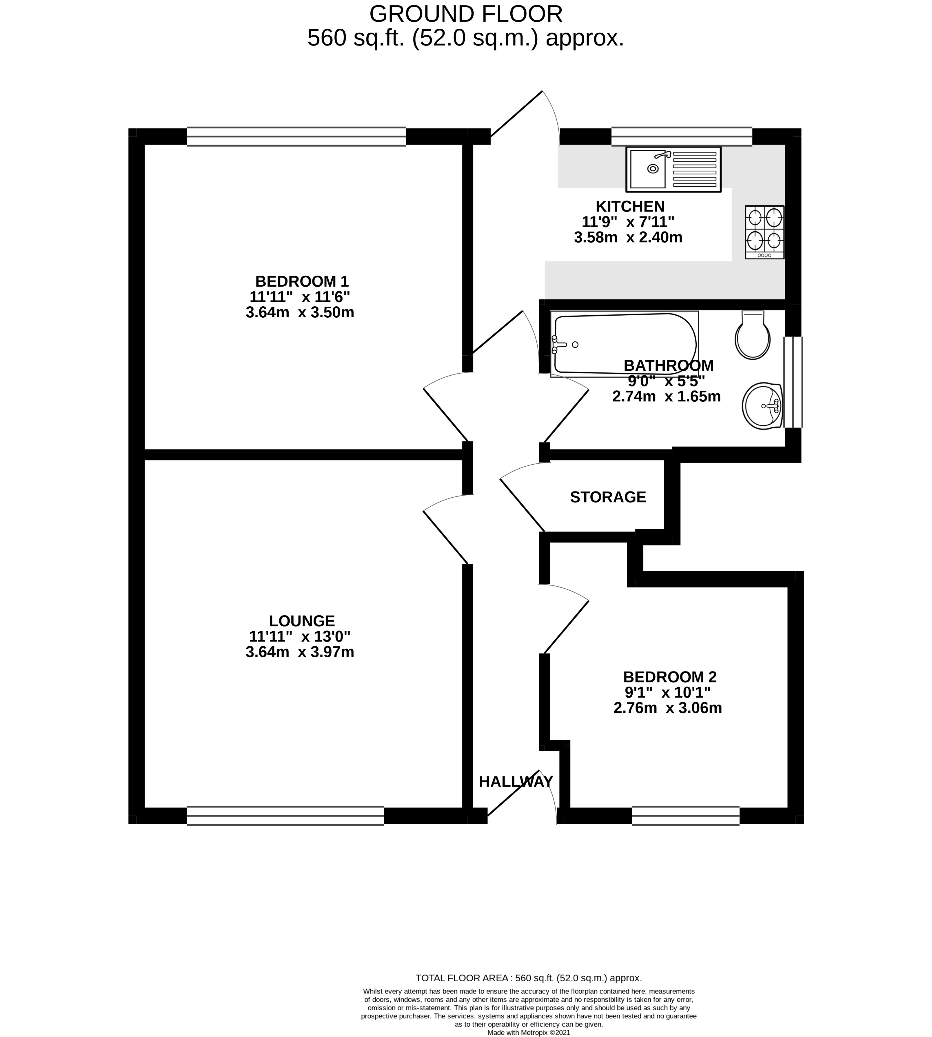 Floorplan for Hayes, Middlesex