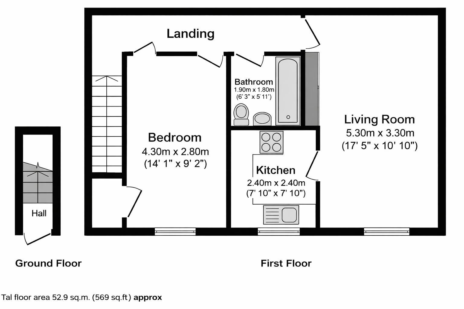 Floorplan for Hayes, Greater London