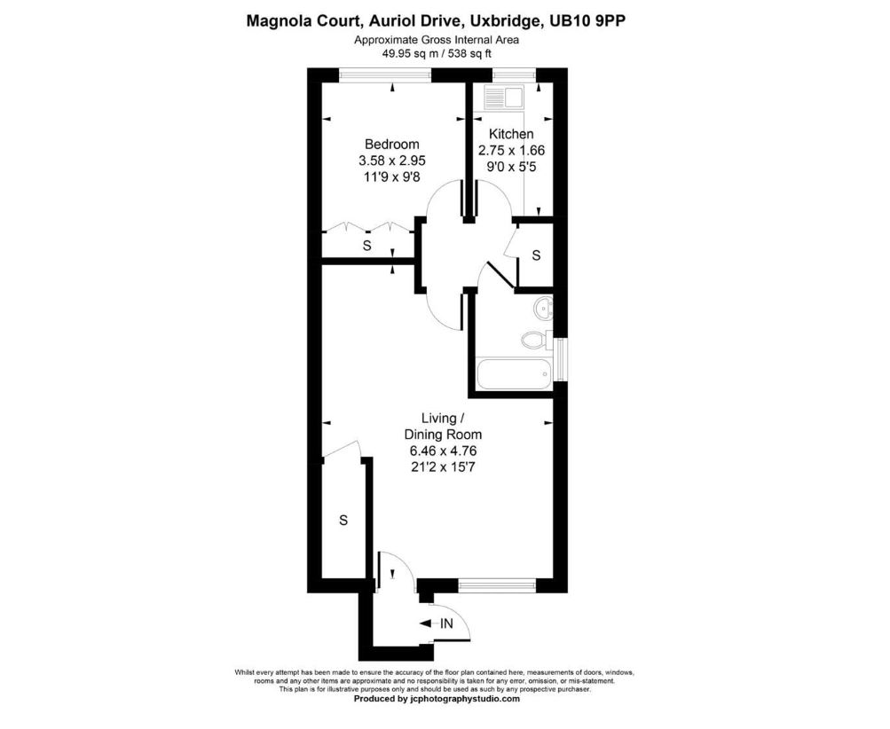 Floorplan for Uxbridge, Greater London