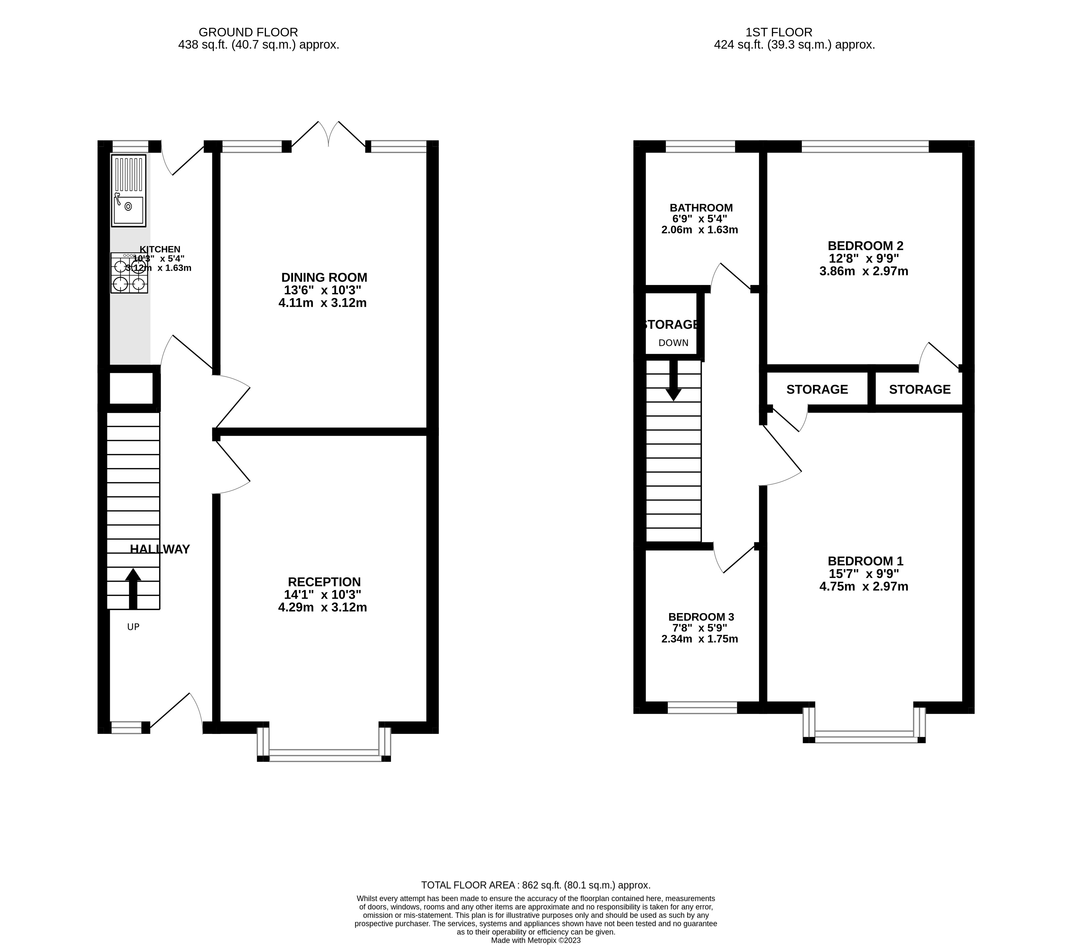 Floorplan for Feltham, Greater London