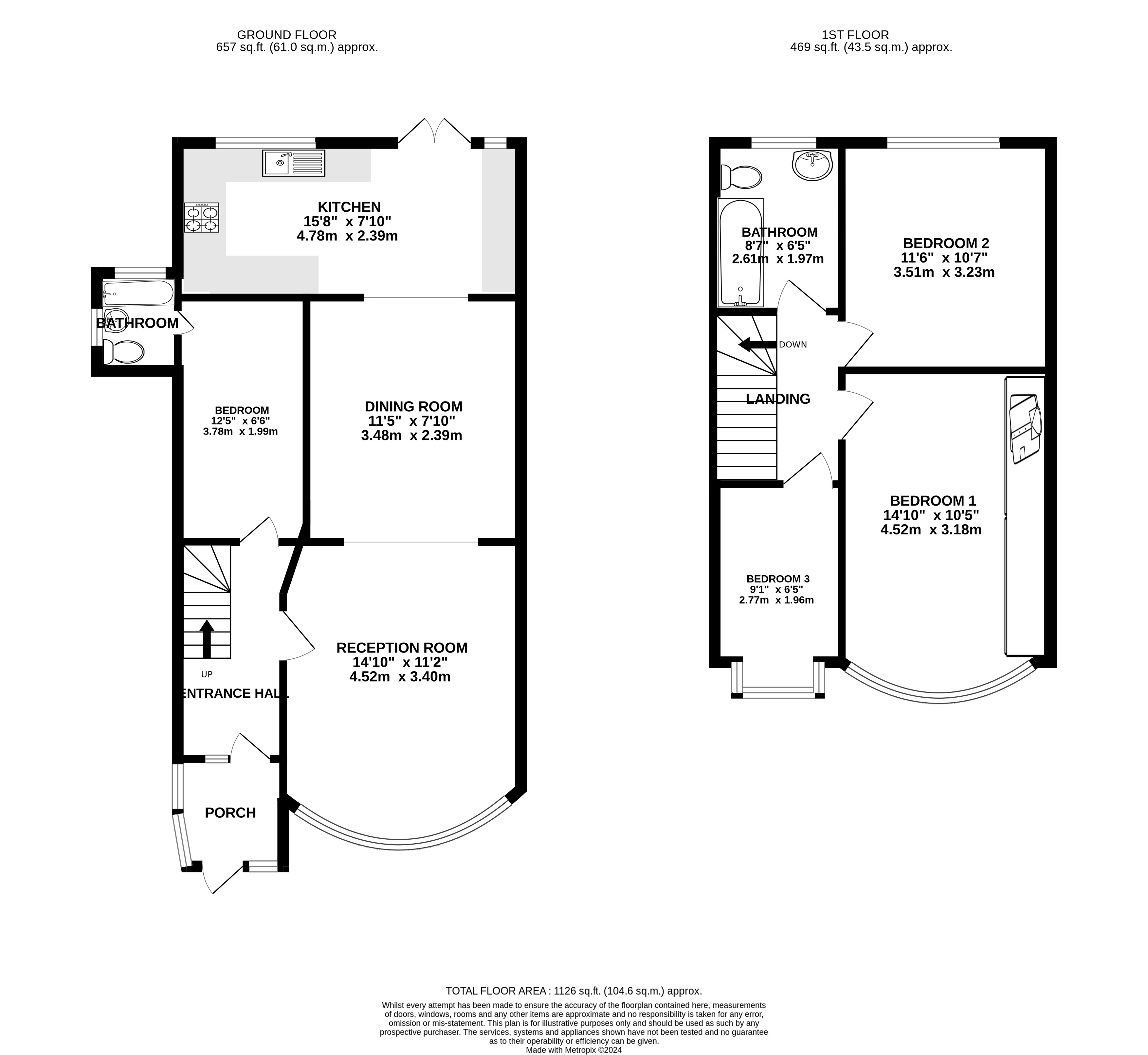 Floorplan for Northolt, Greater London