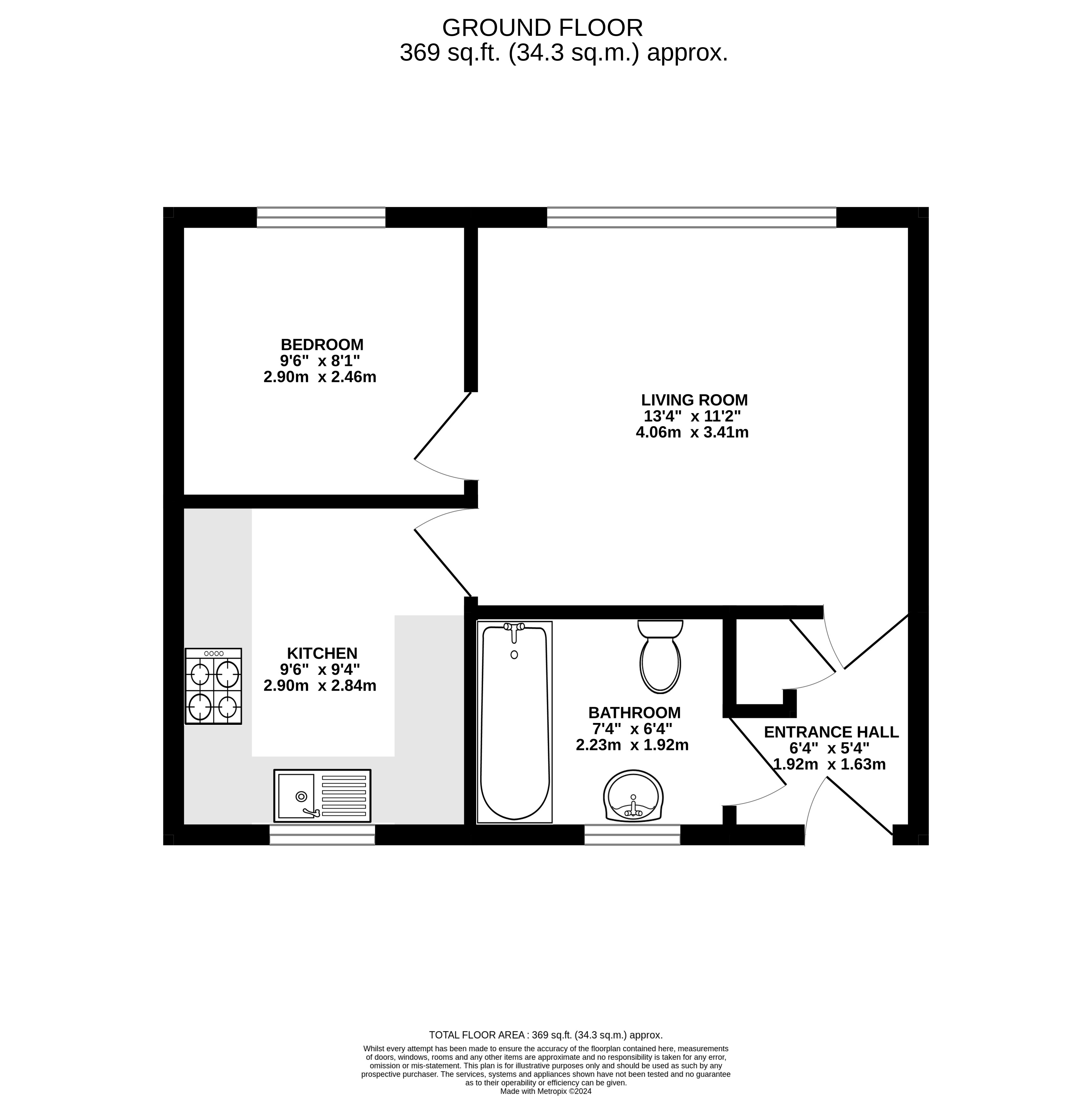 Floorplan for West Drayton, Greater London