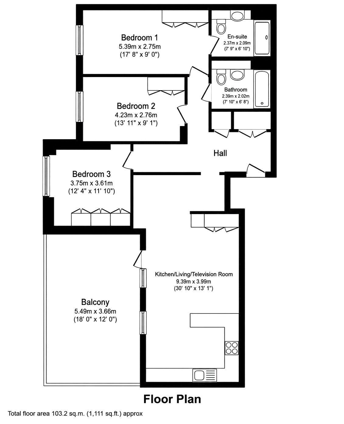 Floorplan for Hounslow, Greater London