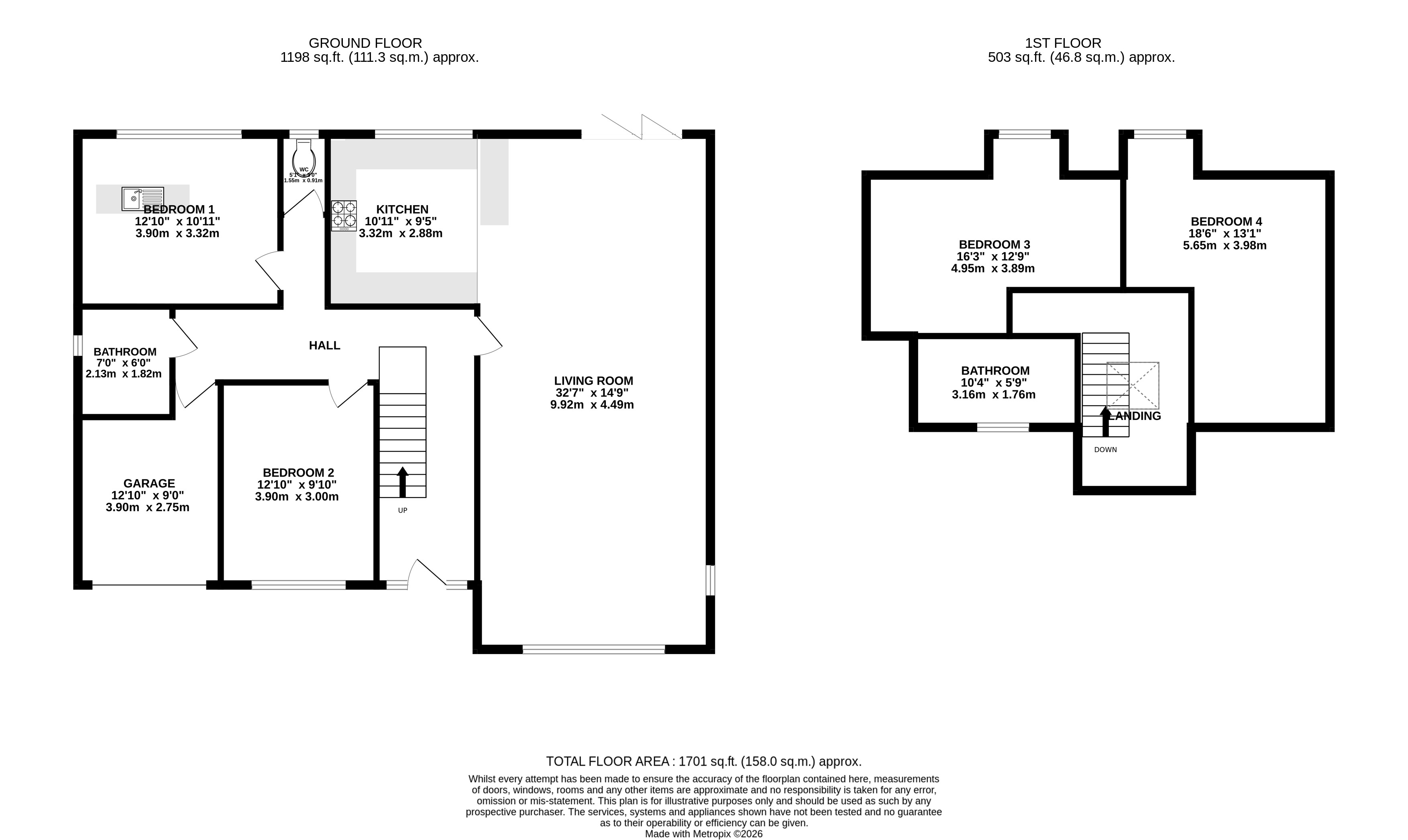 Floorplan for Uxbridge, Greater London