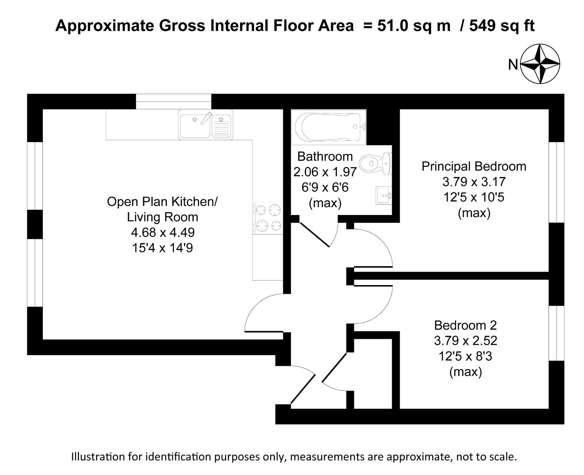 Floorplan for Mill Lodge, Addingham, Ilkley