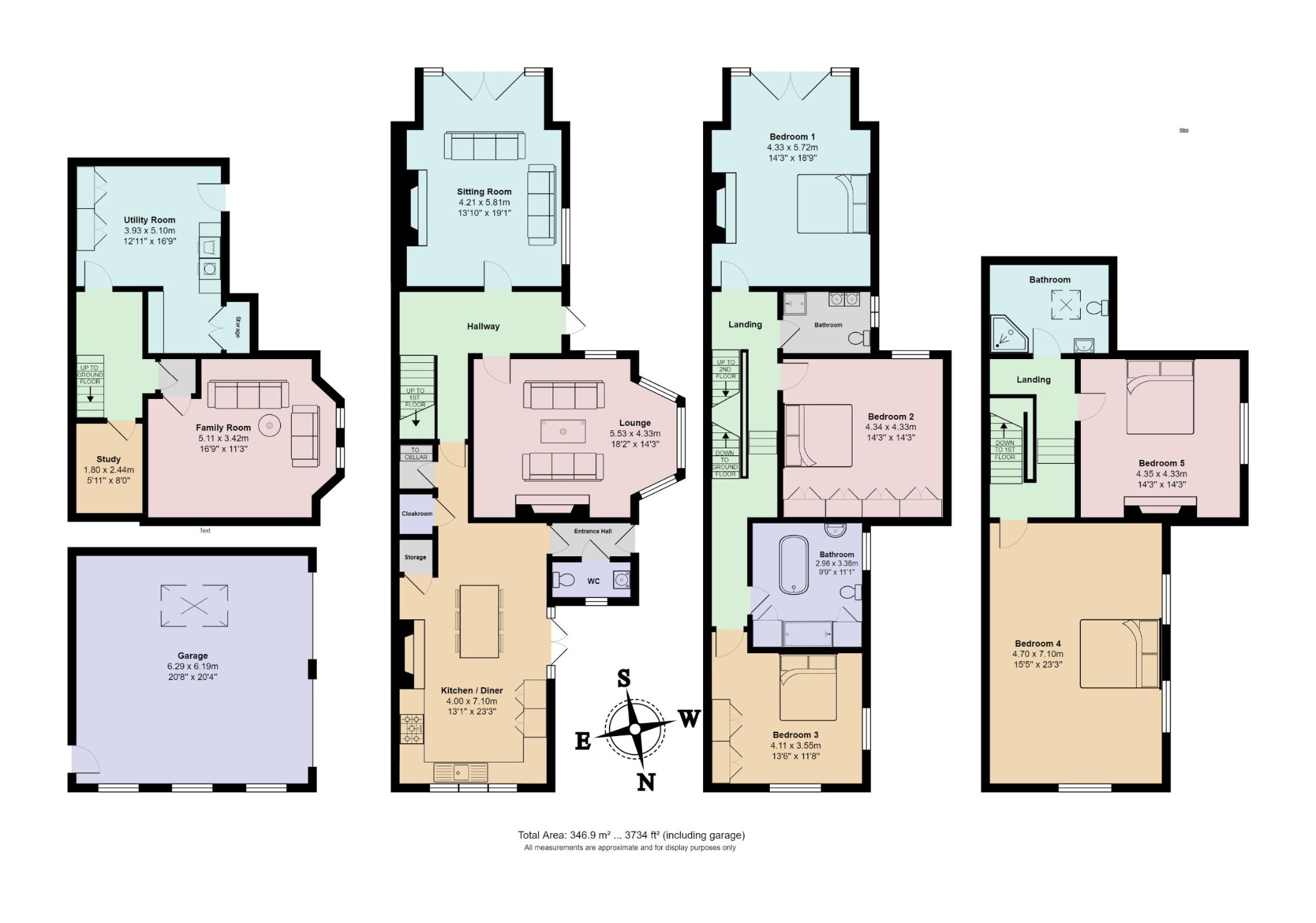 Floorplan for Langham Road, Bowdon, Altrincham, Cheshire, WA14