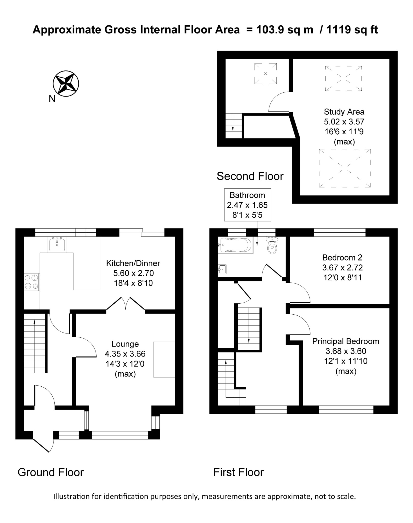 Floorplan for Aynholme Close, Addingham, Ilkley