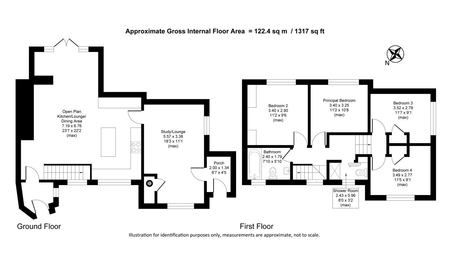 Floorplan for Burnside Crescent, Skipton