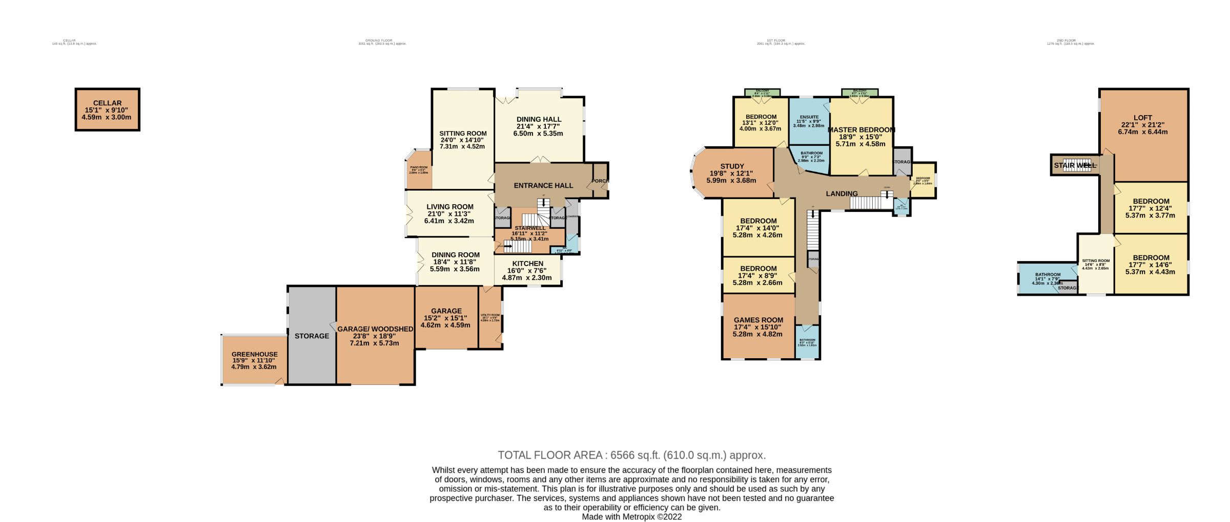 Floorplan for Woodcroft, Middle Entrance Drive, Bowness-on-Windermere, Windermere