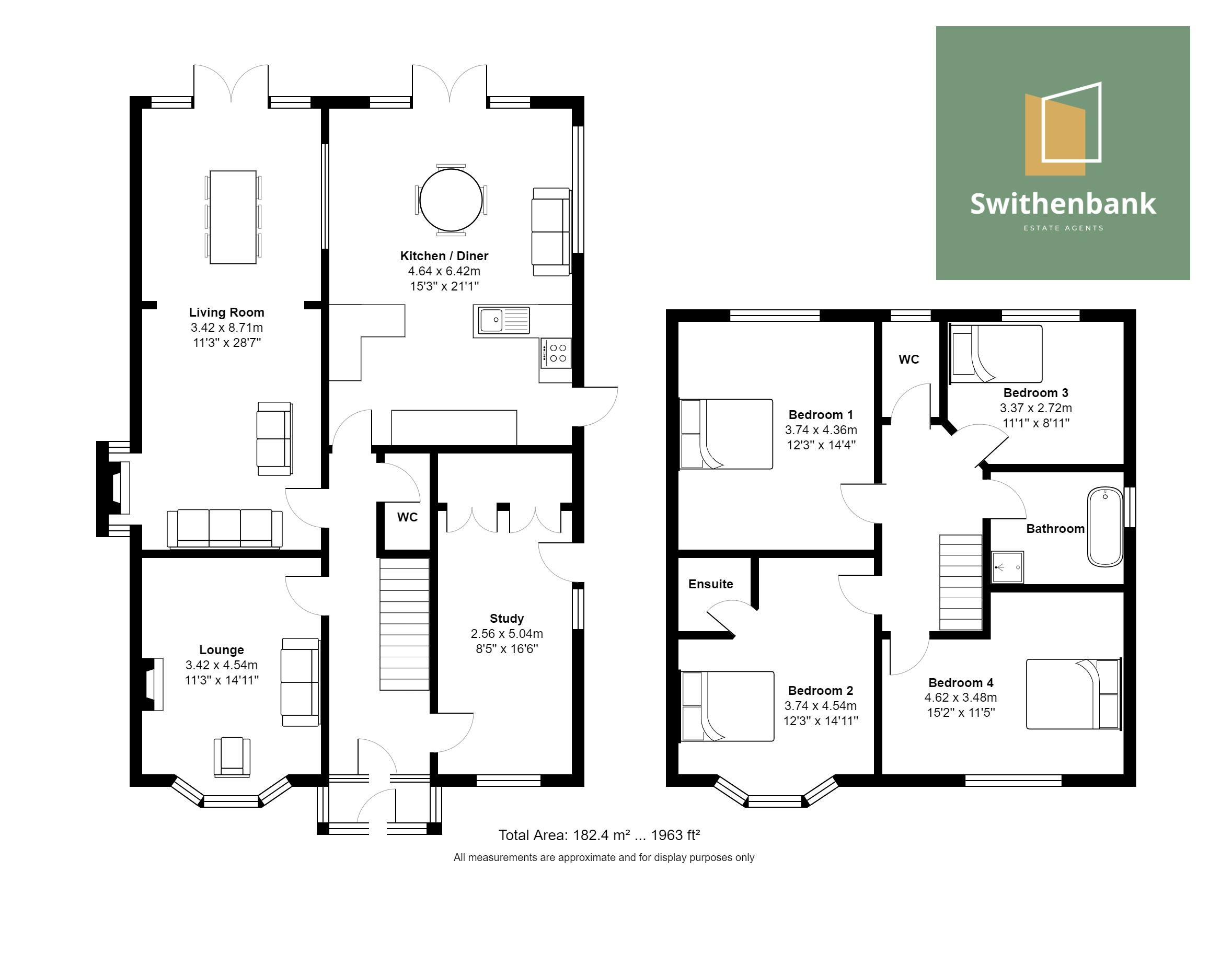 Floorplan for Woodhouse Lane, Sale
