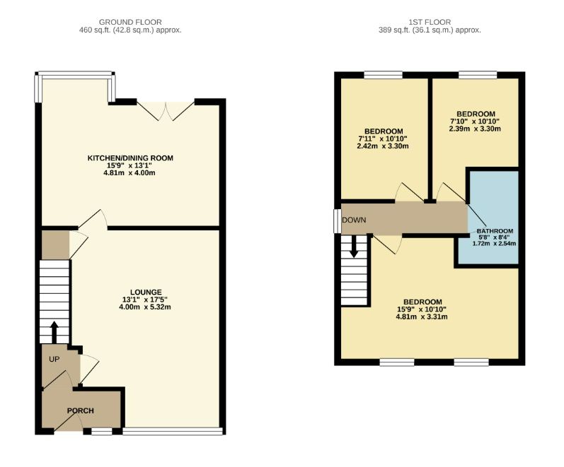 Floorplan for Holcombe Road, Greenmount, Bury