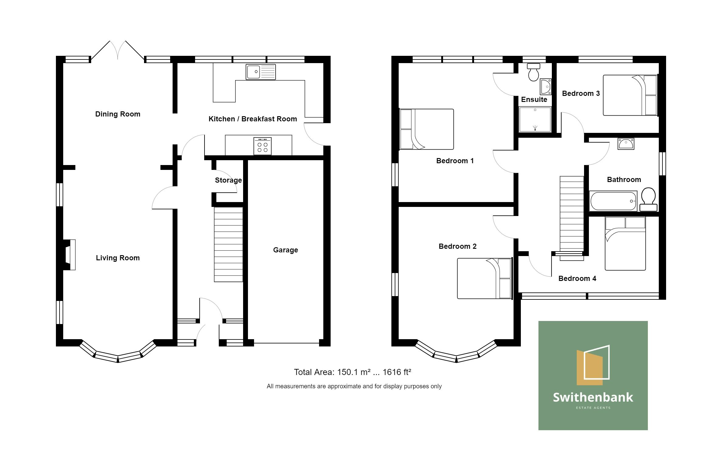 Floorplan for Woodhouse Lane, Sale