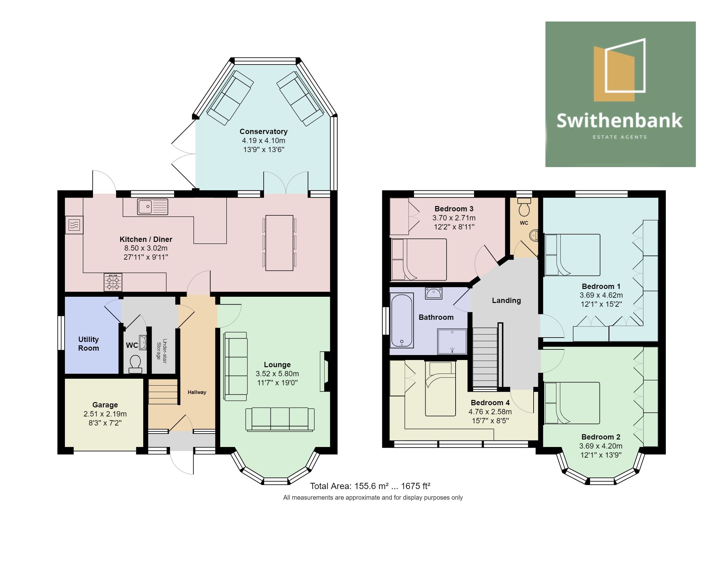 Floorplan for Woodhouse Lane, Sale