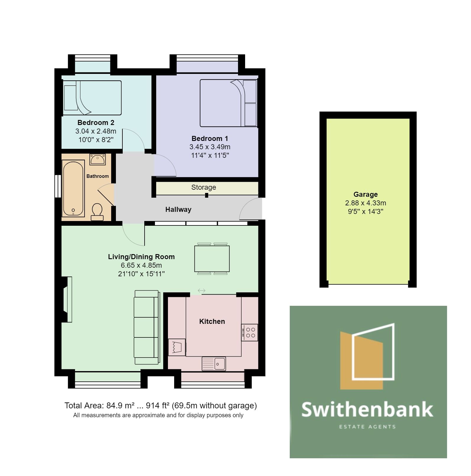 Floorplan for The Mews, Beaufort Road, Sale