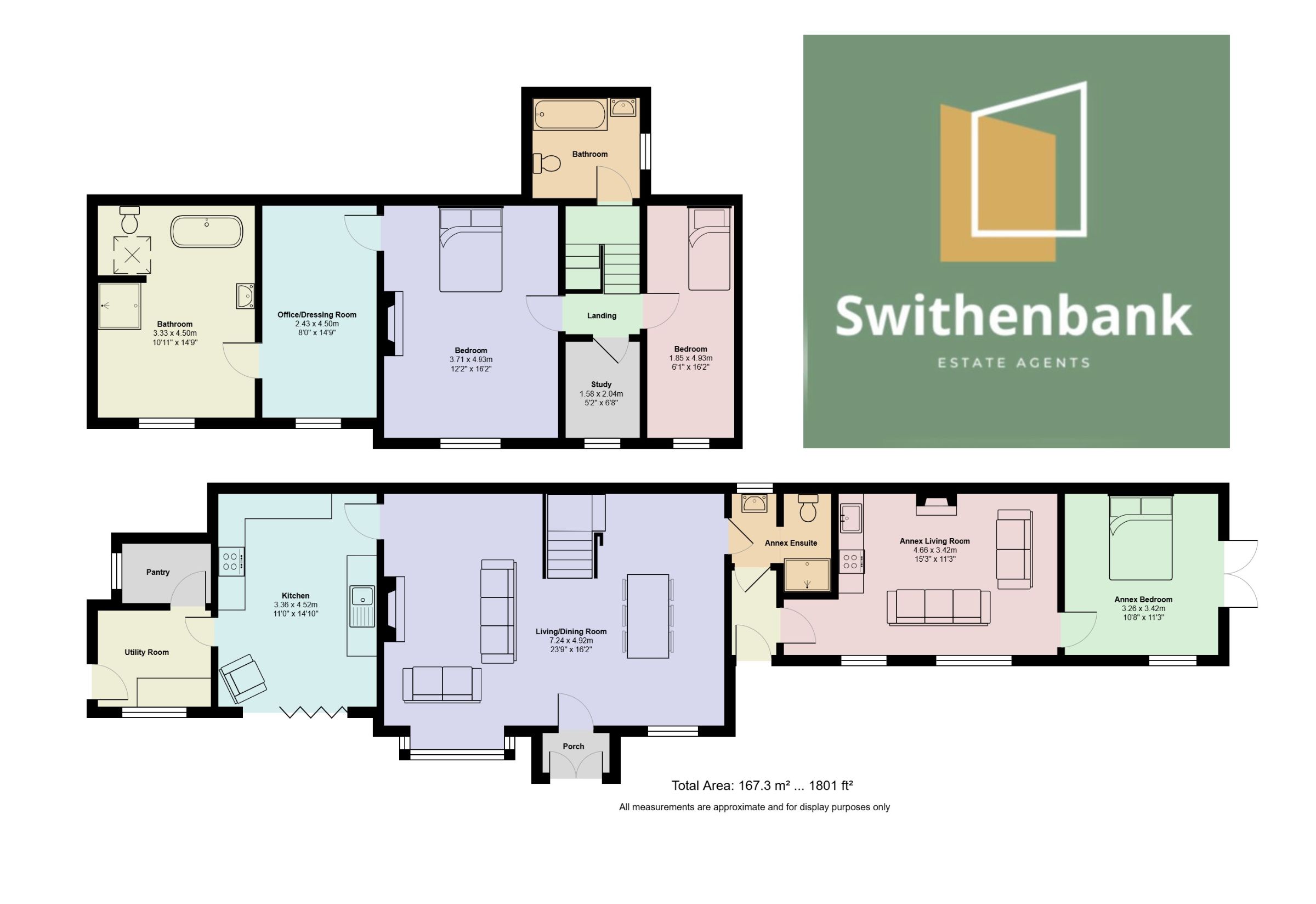 Floorplan for Frondeg, Cribyn, Lampeter