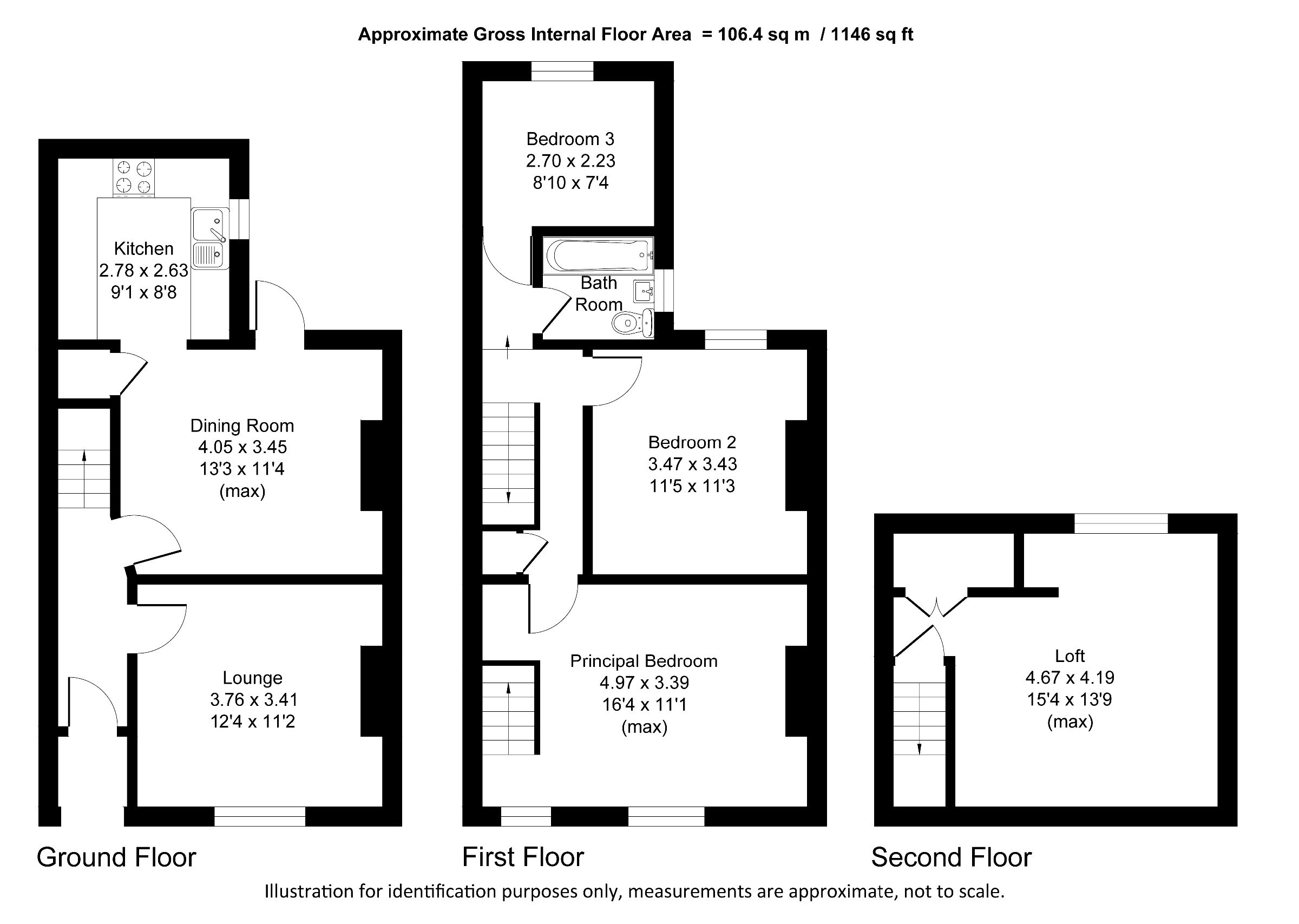 Floorplan for Sussex Road, Stockport