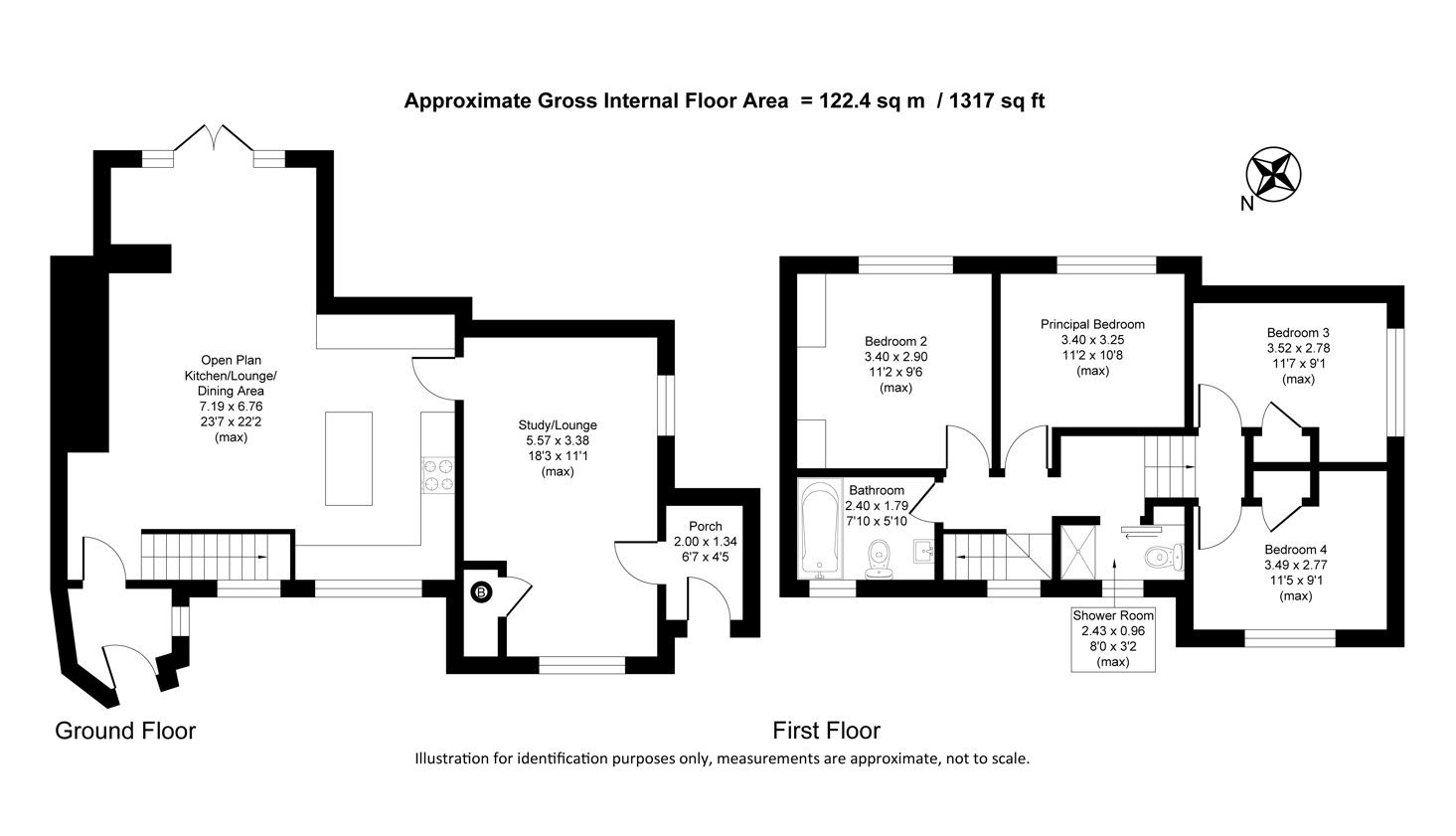 Floorplan for Burnside Crescent, Skipton