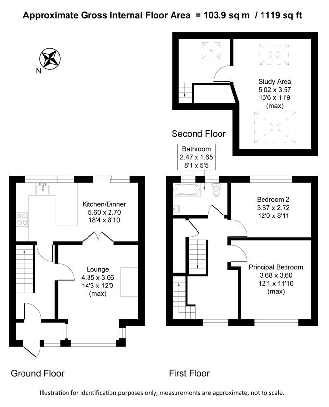 Floorplan for Aynholme Close, Addingham, Ilkley