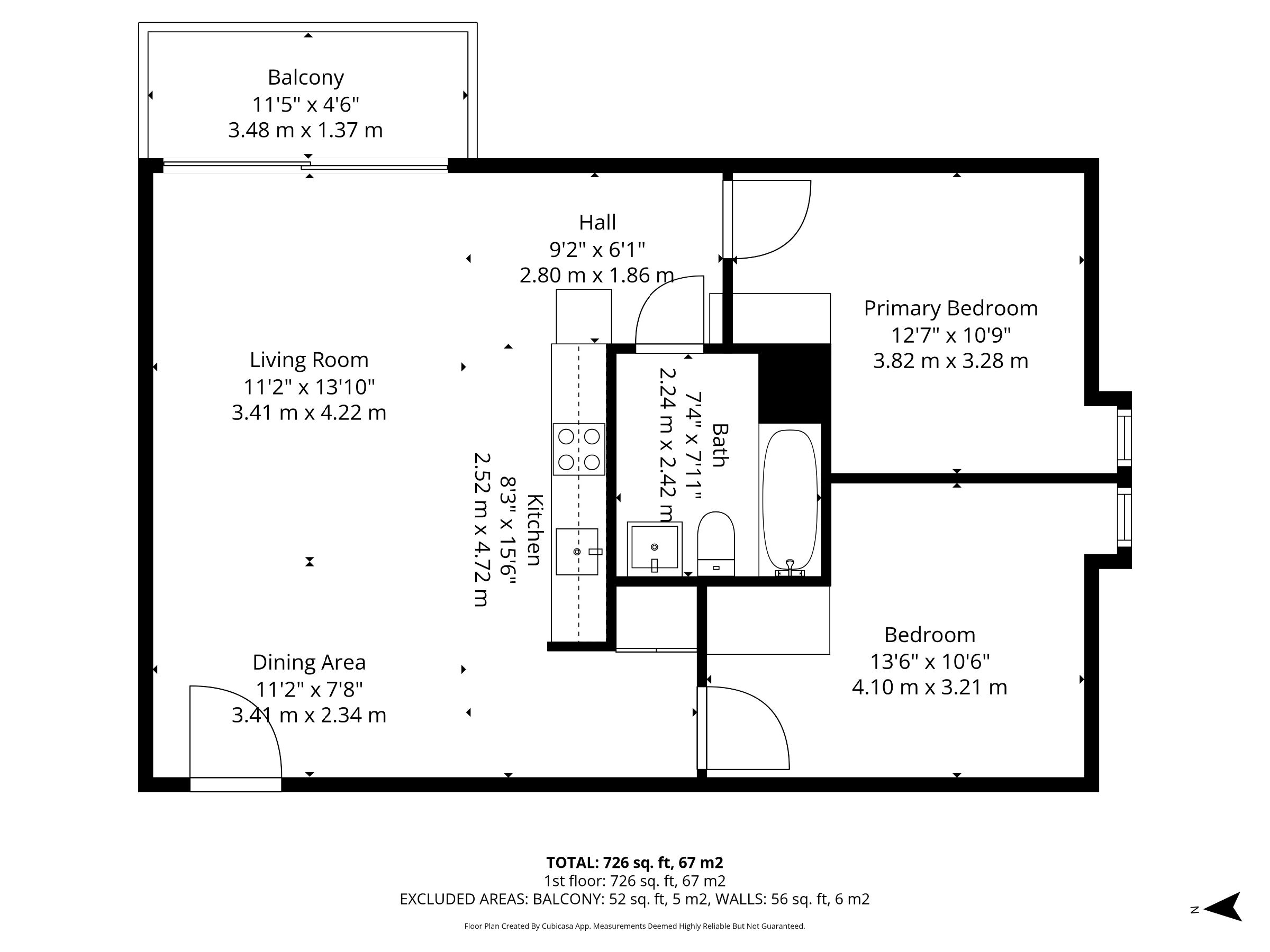 Floorplan for Flat , Chapeltown Street, Manchester