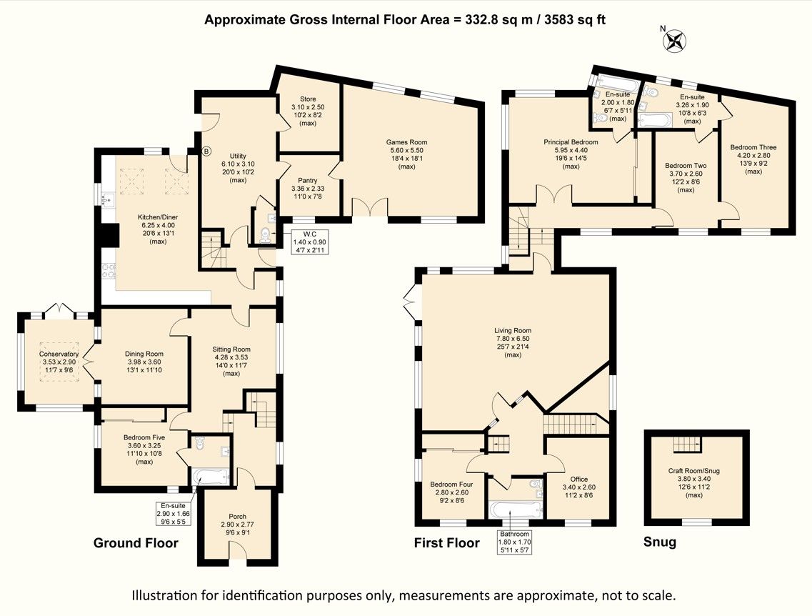 Floorplan for High Green Barn, Bull Lane, Hetton, Skipton BD23 6NH