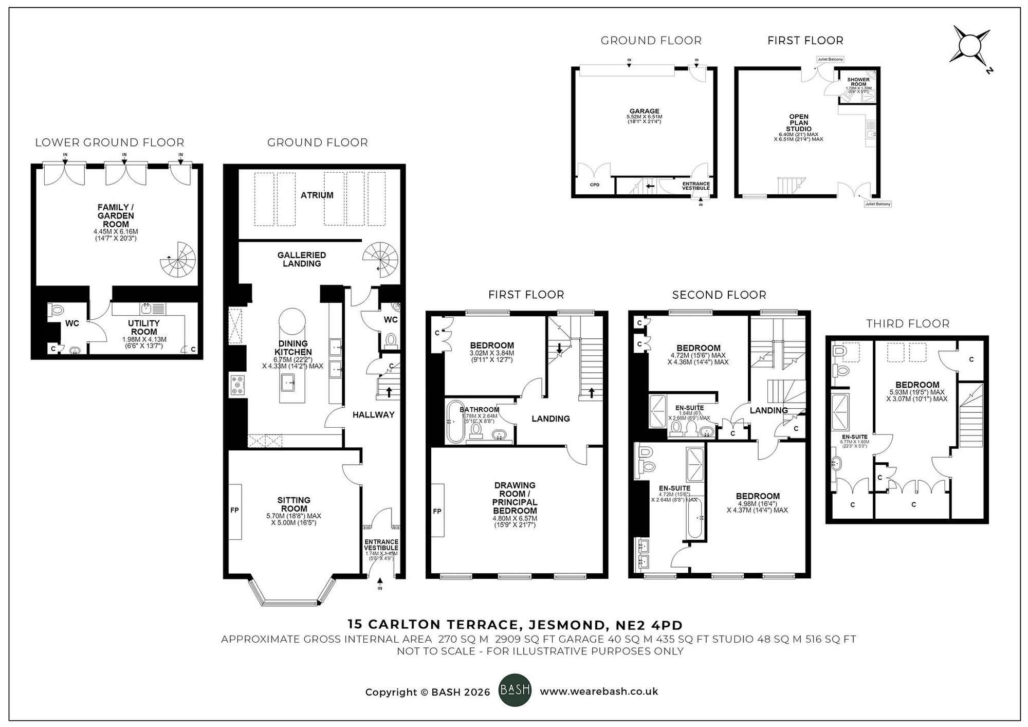 Floorplan for Carlton Terrace, Jesmond, NE2