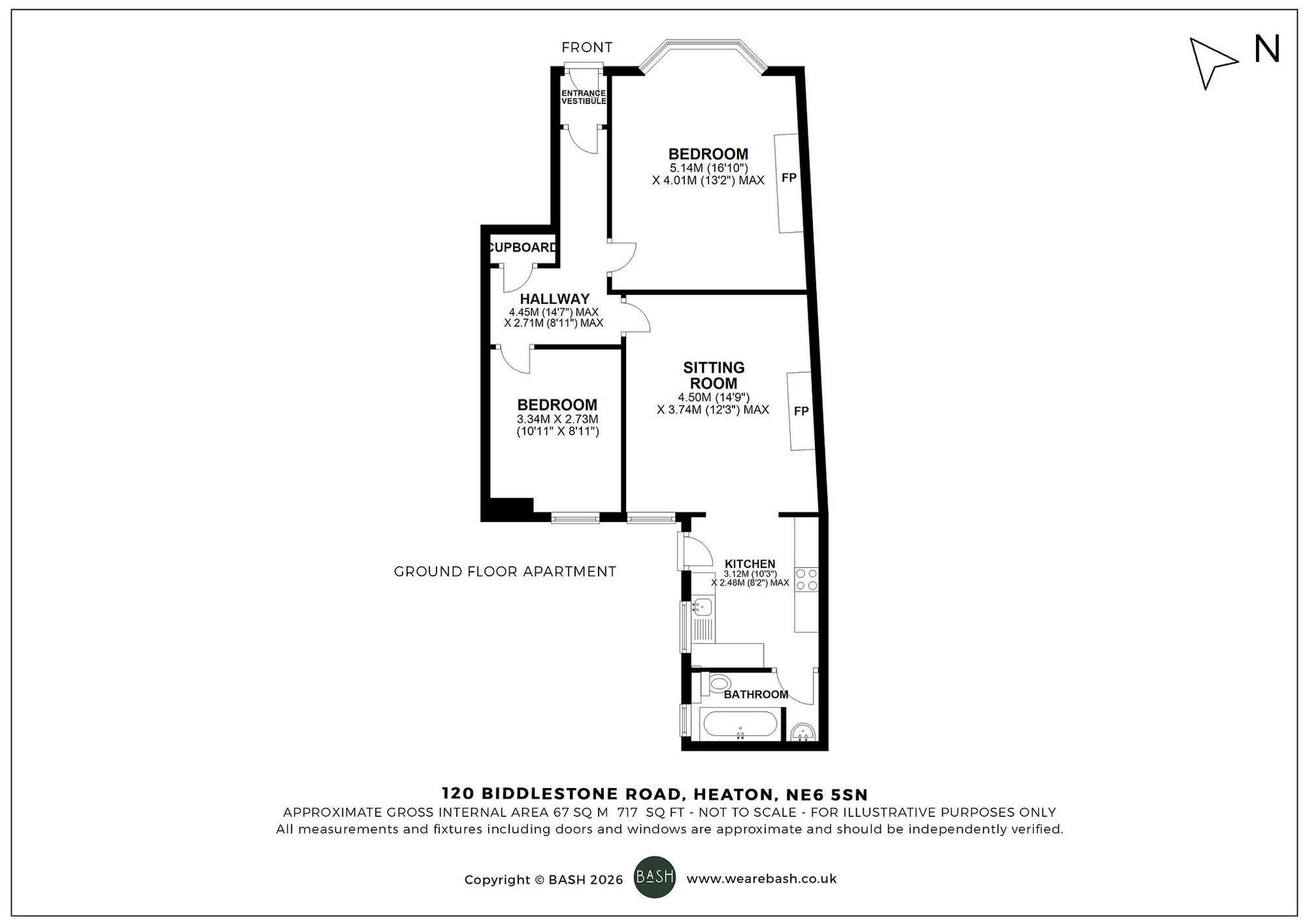 Floorplan for Biddlestone Road, Heaton, NE6