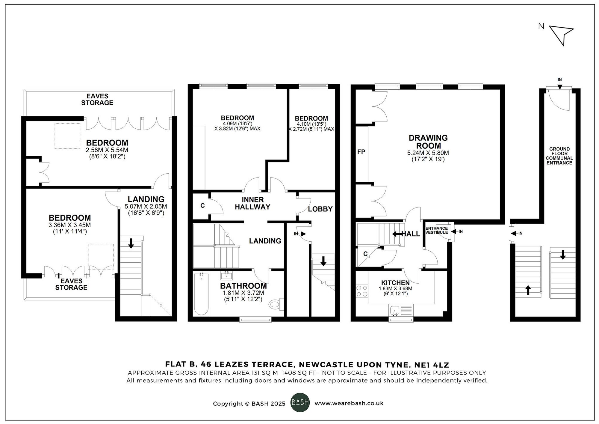 Floorplan for Leazes Terrace, Newcastle Upon Tyne, NE1