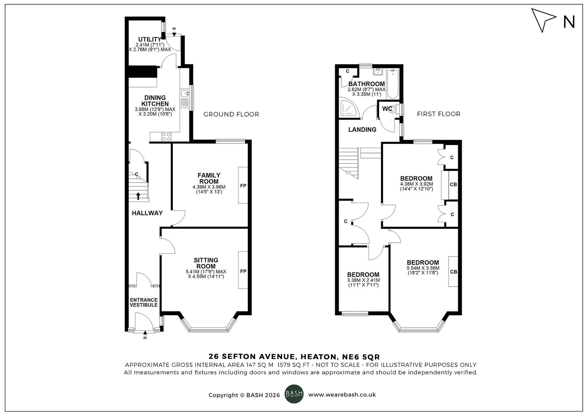 Floorplan for Sefton Avenue, Heaton, NE6