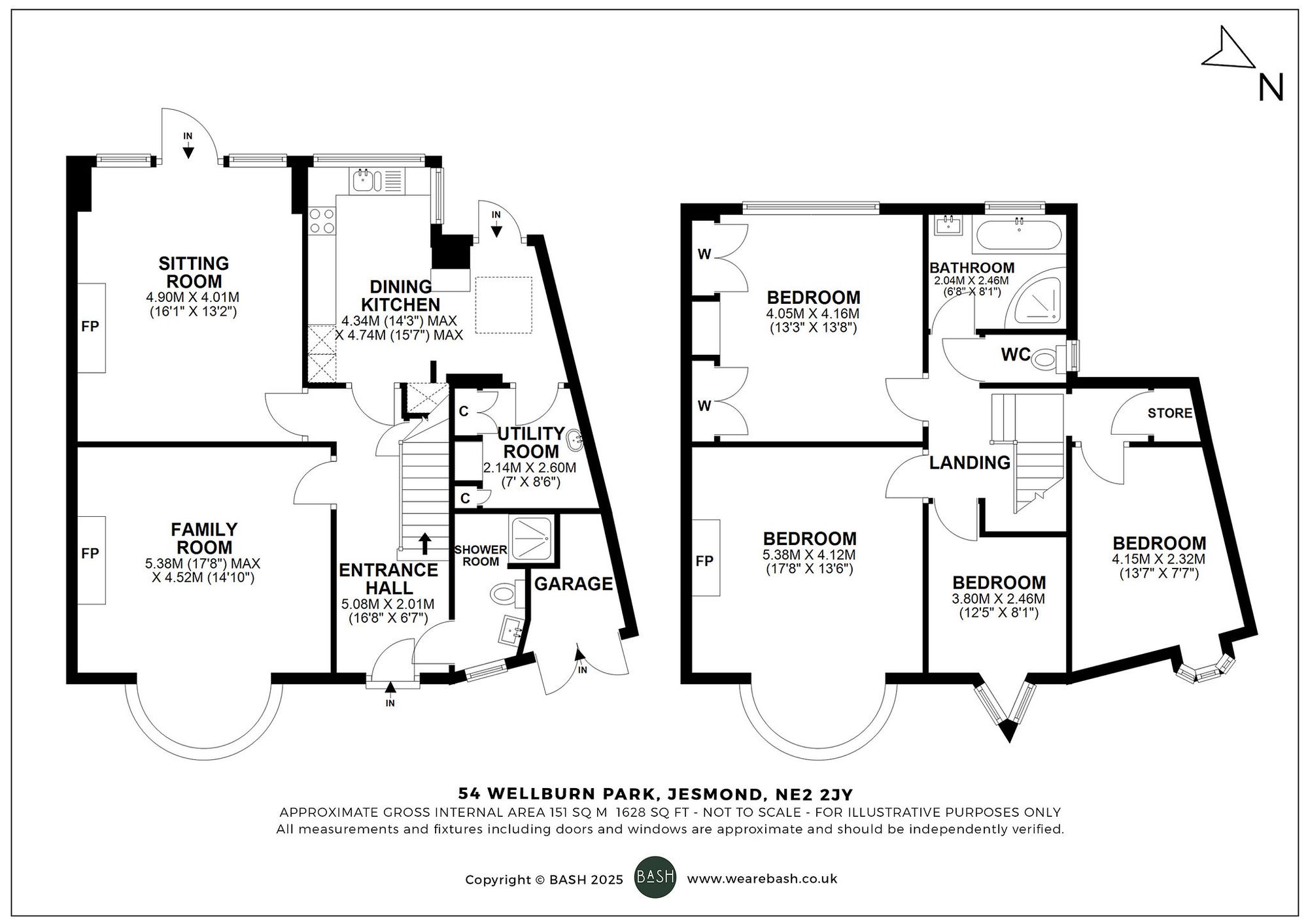 Floorplan for Wellburn Park, Jesmond, NE2
