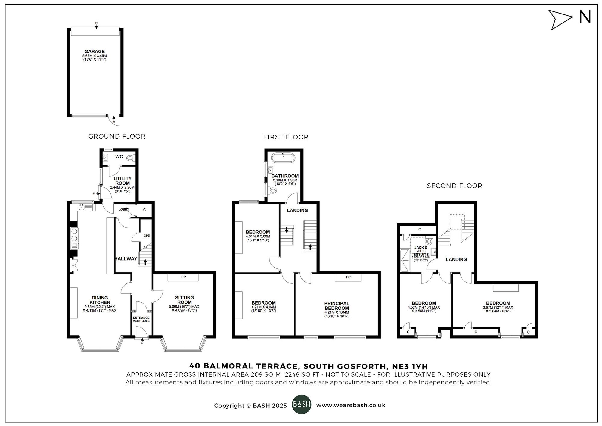 Floorplan for Balmoral Terrace, South Gosforth, NE3