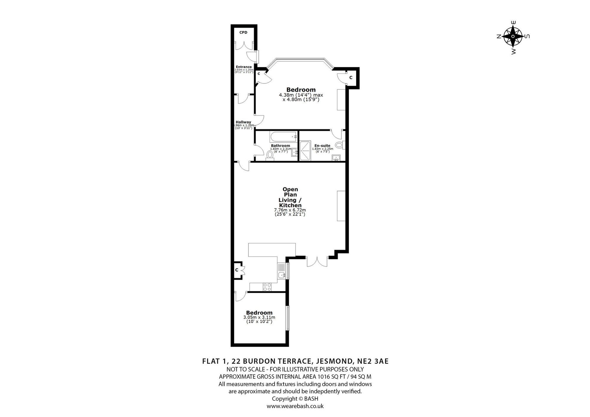 Floorplan for Burdon Terrace, Jesmond, NE2