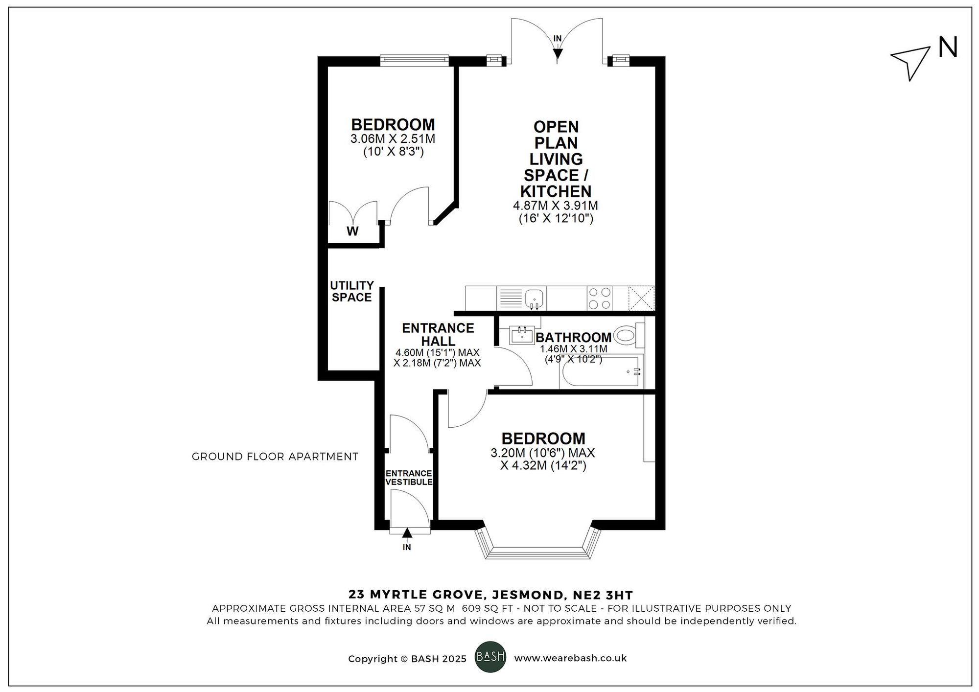 Floorplan for Myrtle Grove, Jesmond, NE2