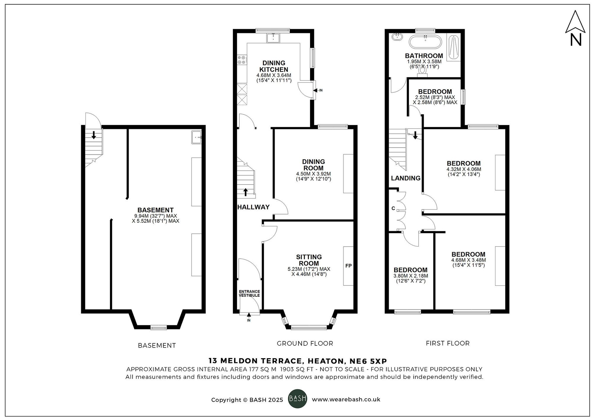 Floorplan for Meldon Terrace, Heaton, NE6