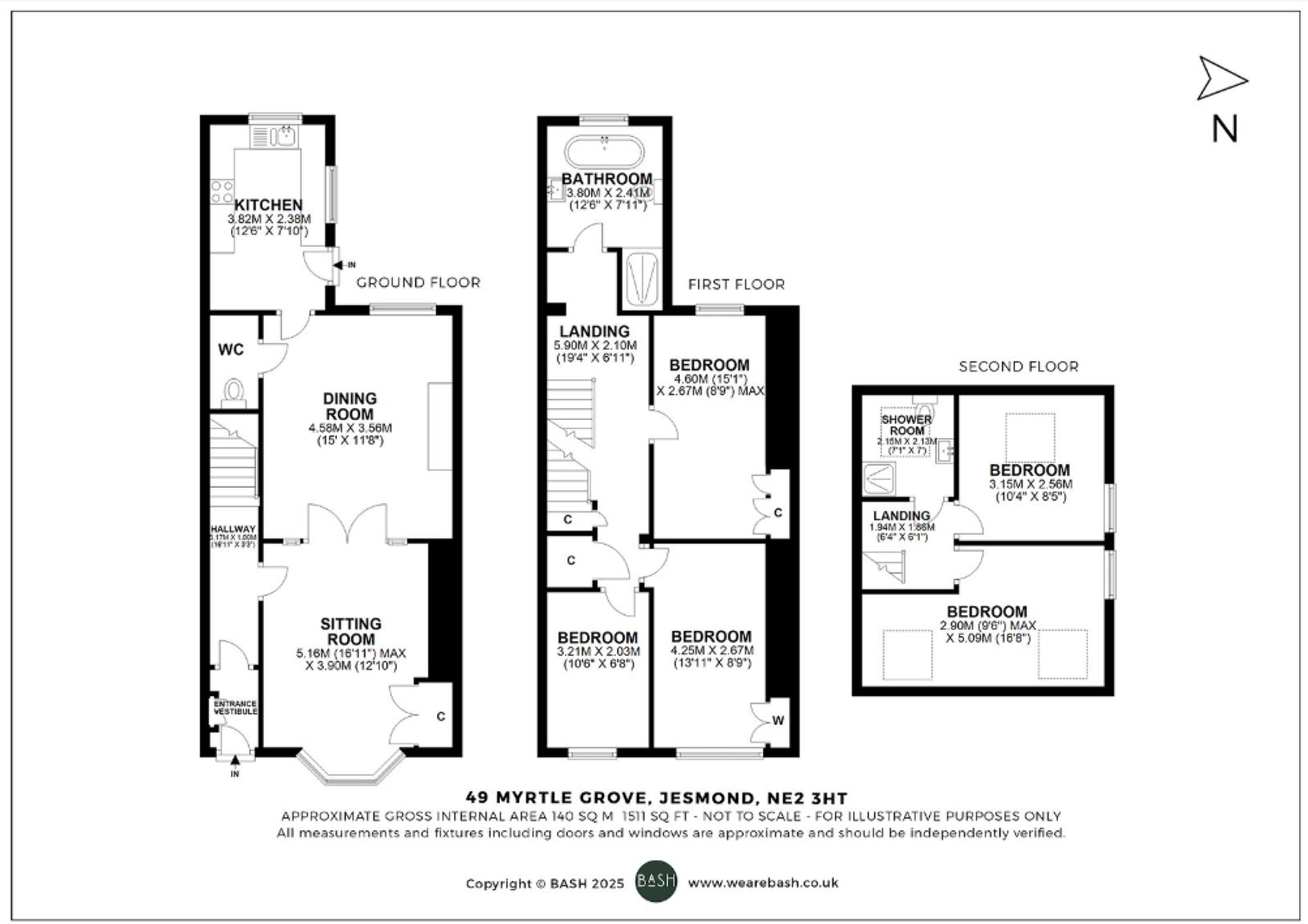 Floorplan for Myrtle Grove, Jesmond, NE2