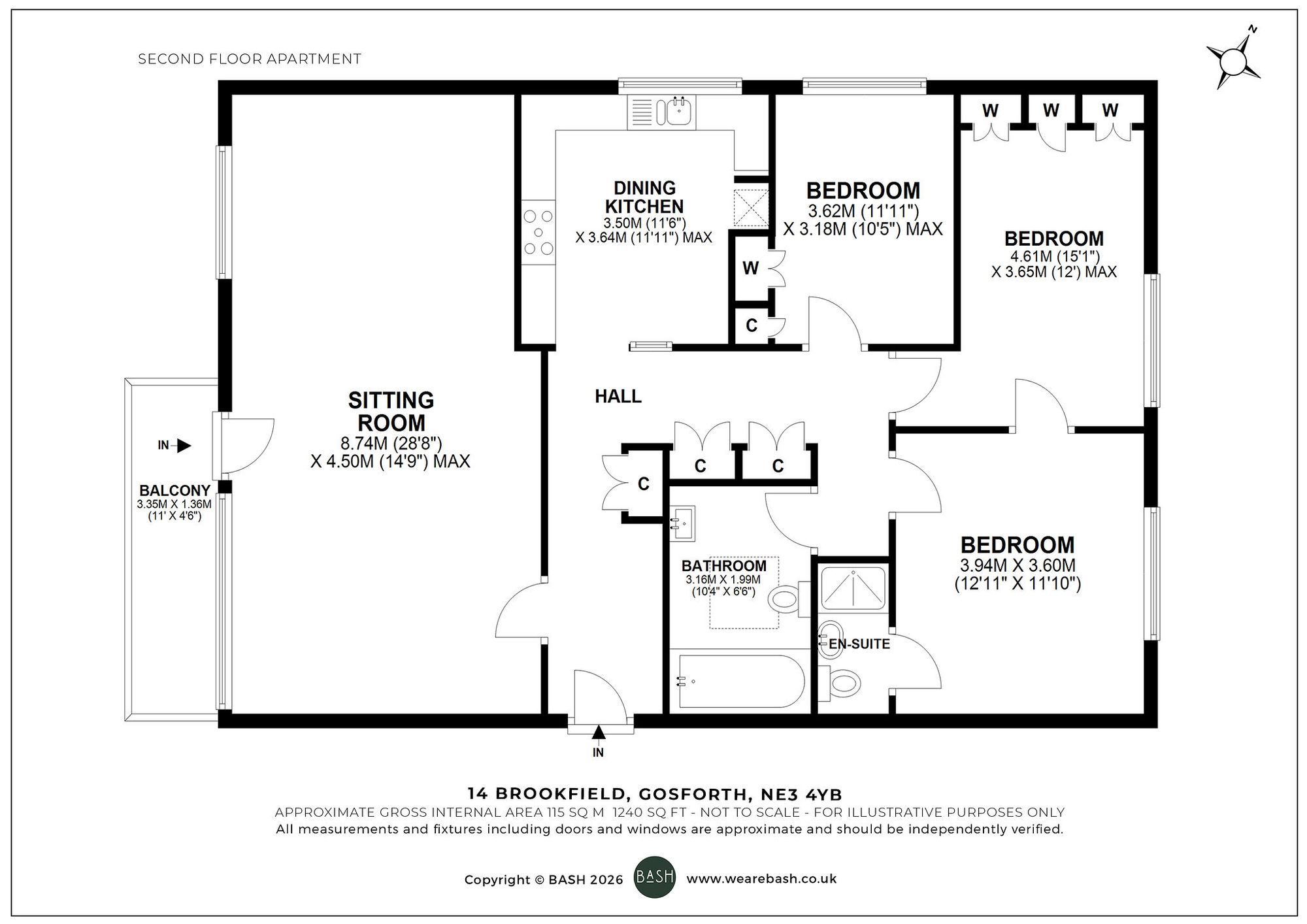 Floorplan for Gosforth, Newcastle Upon Tyne, NE3