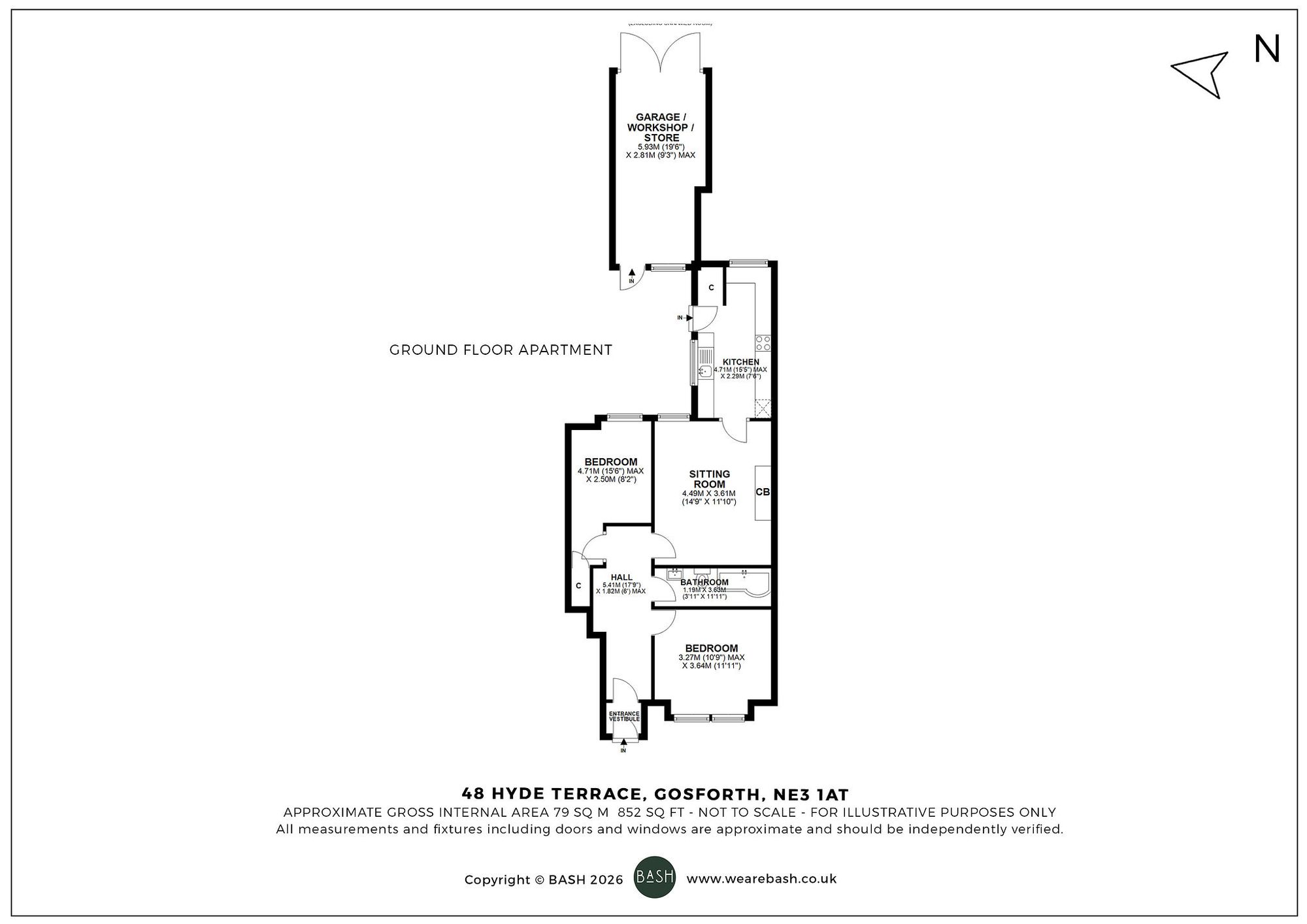 Floorplan for Hyde Terrace, Gosforth, NE3