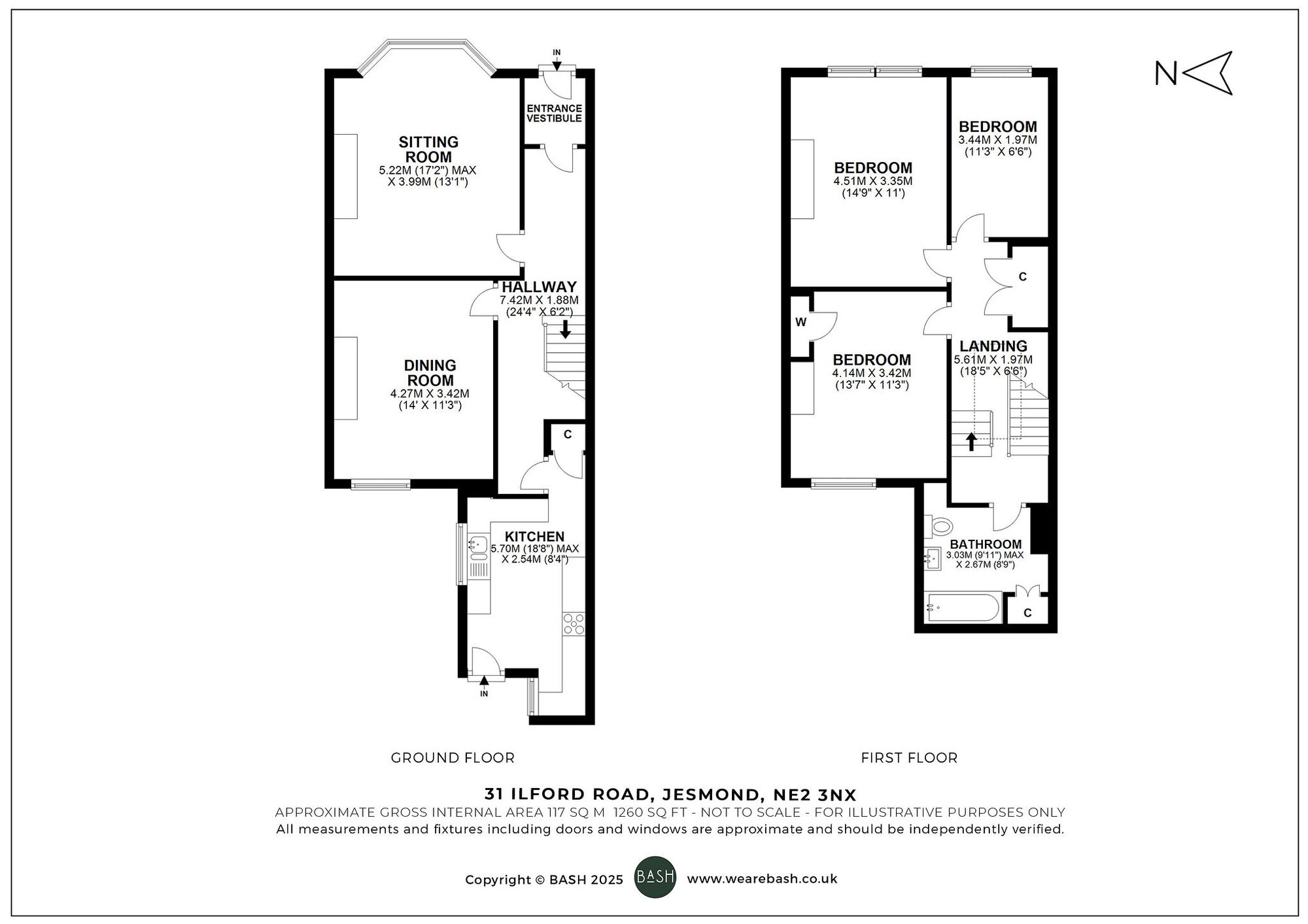 Floorplan for Ilford Road, Jesmond, NE2