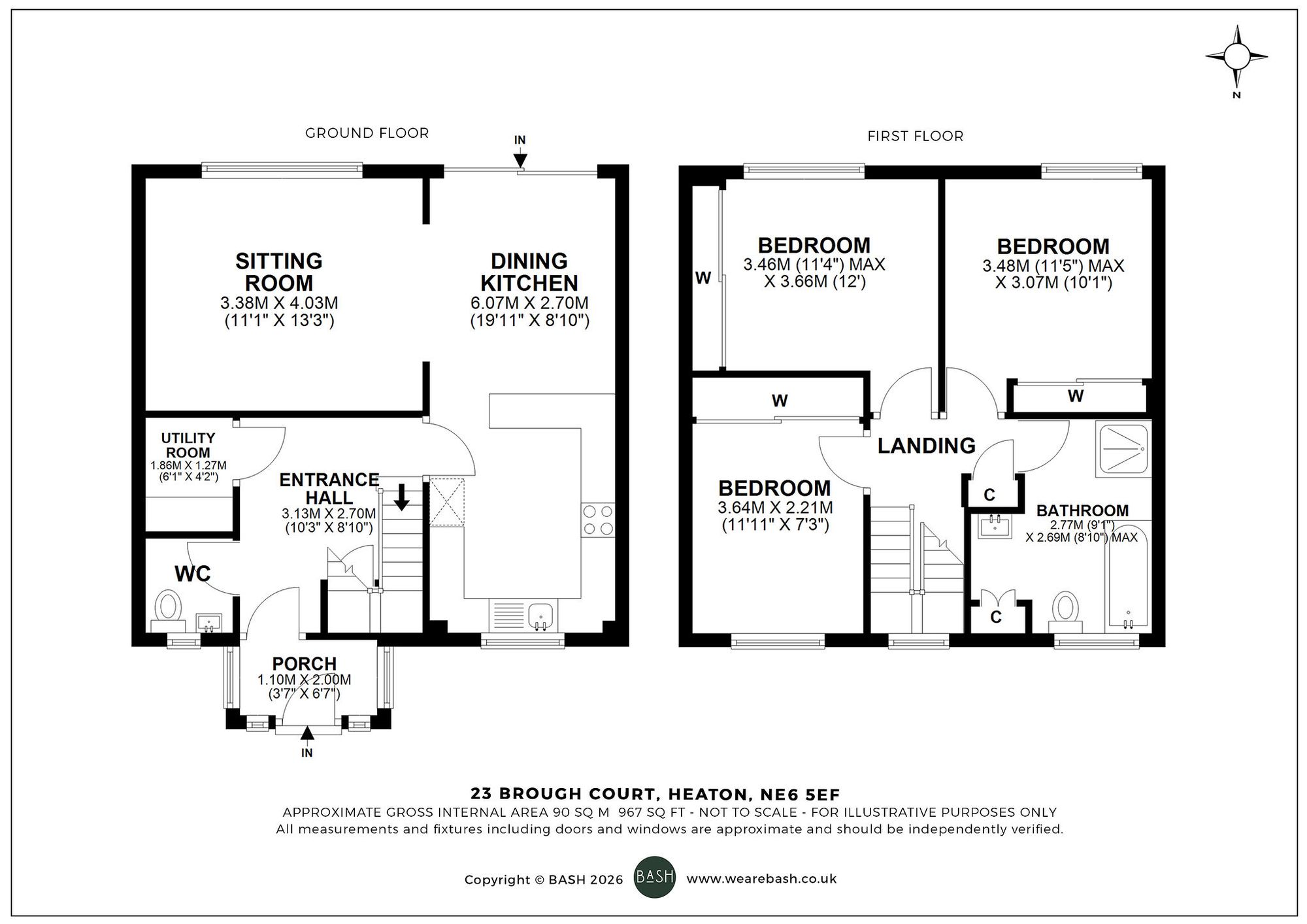 Floorplan for Brough Court, Newcastle Upon Tyne, NE6
