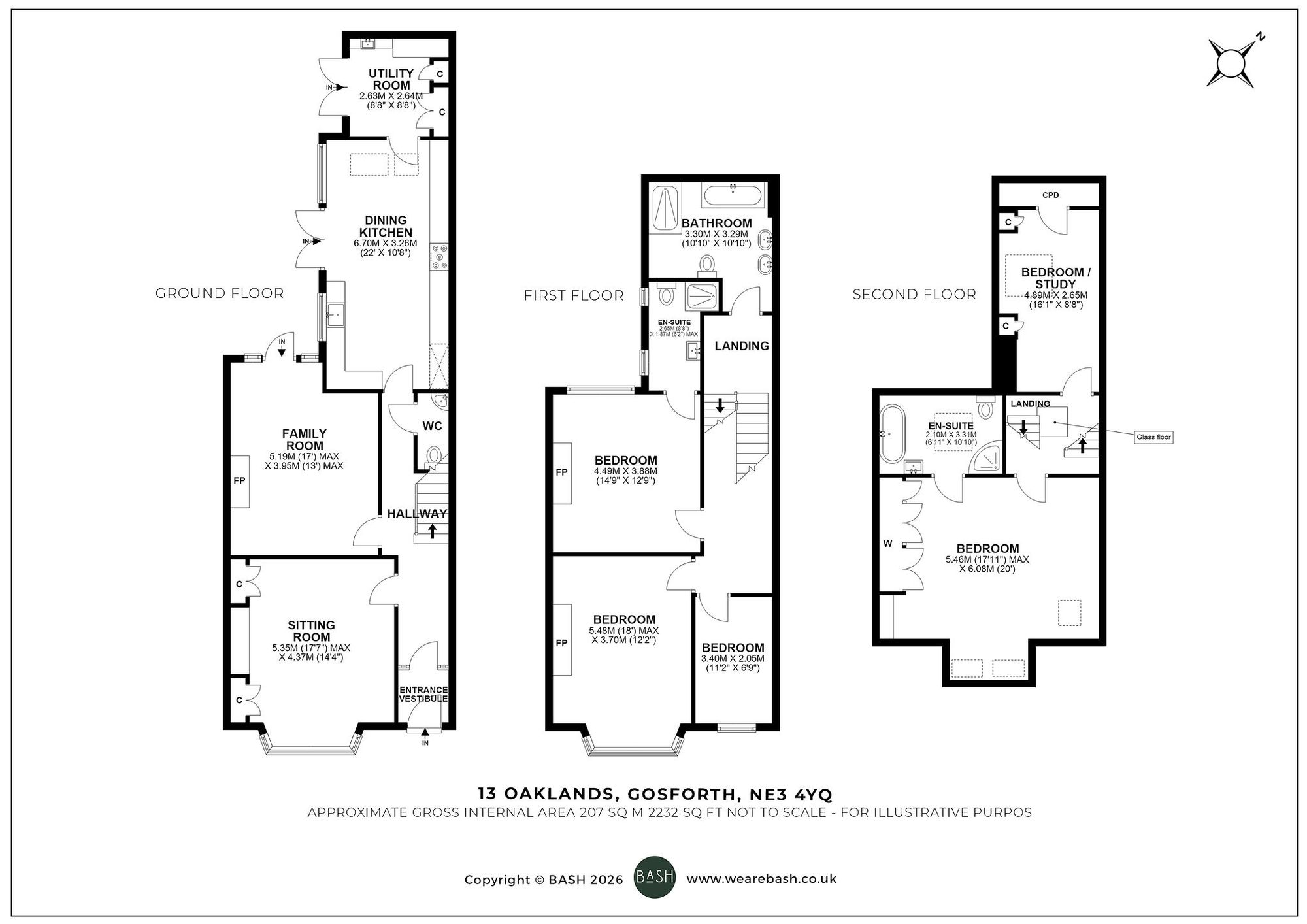 Floorplan for Oaklands, Gosforth, NE3