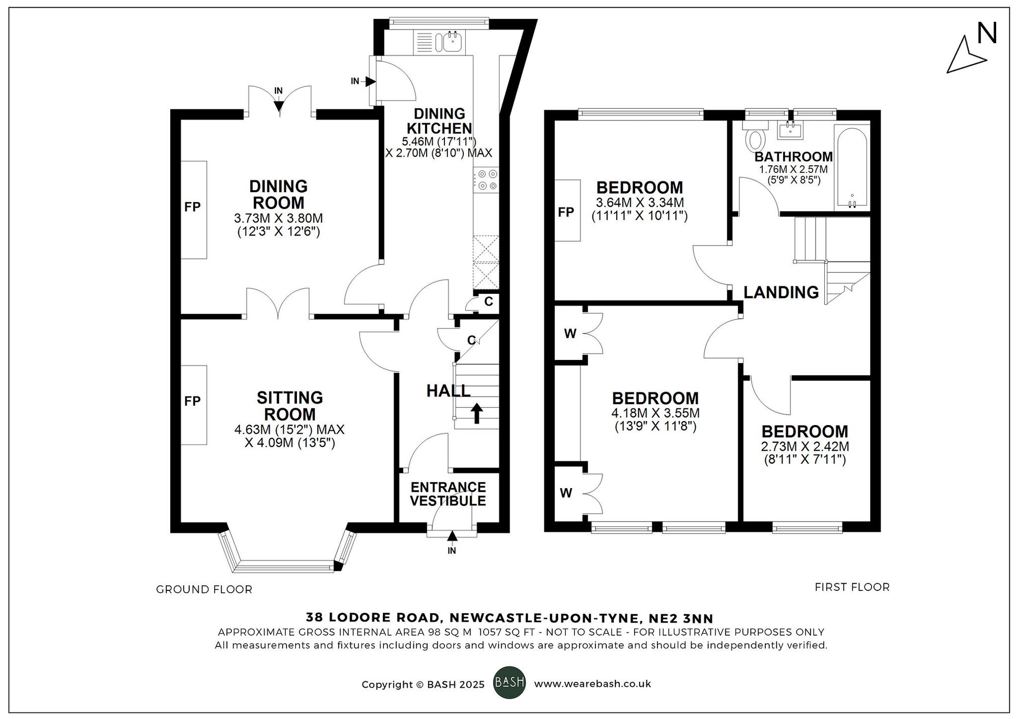 Floorplan for Lodore Road, Jesmond, NE2
