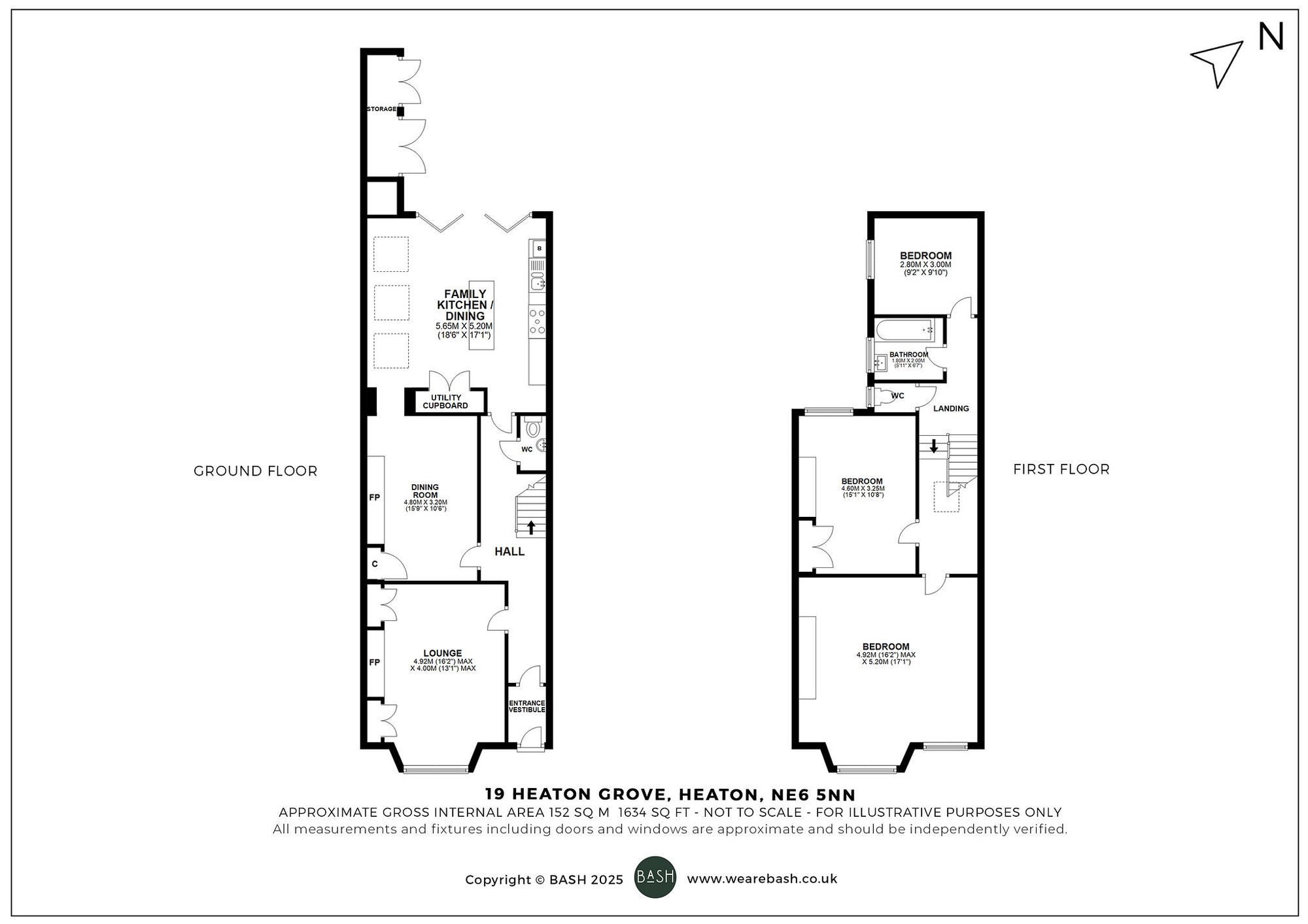 Floorplan for Heaton Grove, Newcastle Upon Tyne, NE6