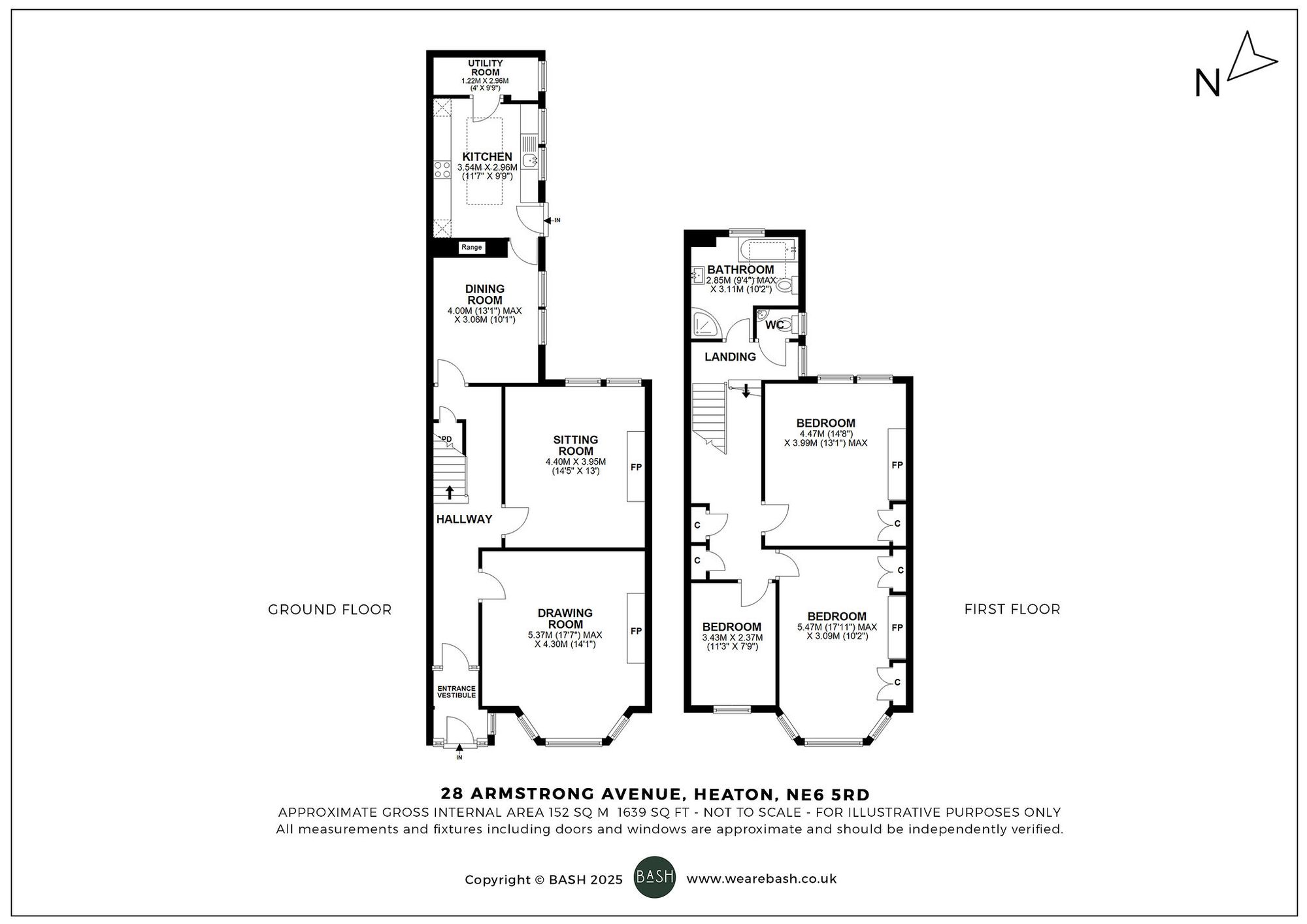Floorplan for Armstrong Avenue, Heaton, NE6